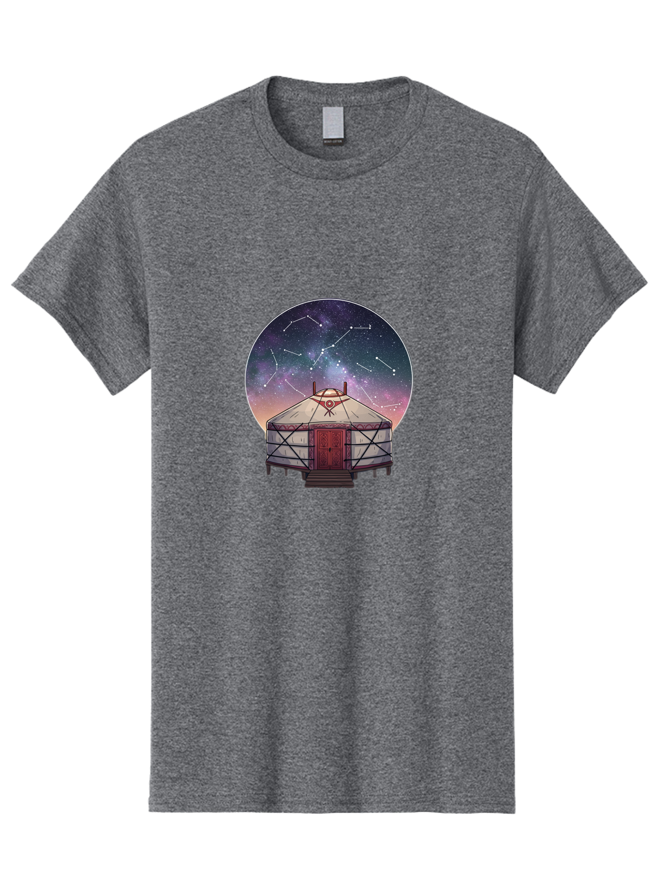 Yurt-Under-Constellations Men'S Graphic Tee, 100% Cotton, Comfortable Casual Summer Wear, Machine Washable, Vintage Camera, Old Camera, Antique Camera, Black Camera, Classic Photography, Photography Equipment, Nostalgic Device, Film Camera, Bah411