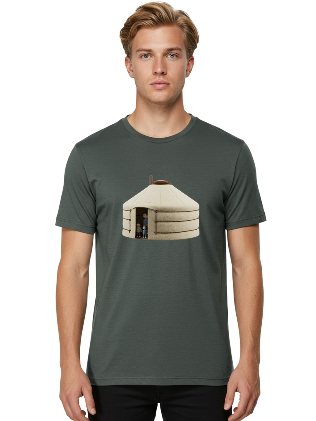 Yurt-With-Family Men'S Graphic Tee, 100% Cotton, Comfortable Casual Summer Wear, Machine Washable, Vintage Camera, Old Camera, Antique Camera, Black Camera, Classic Photography, Photography Equipment, Nostalgic Device, Film Camera, Camera Art Bah412