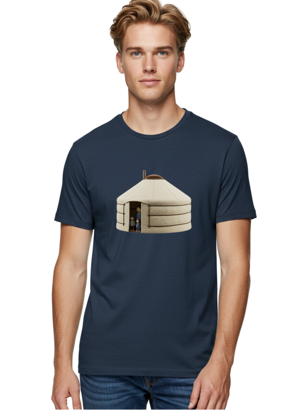 Yurt-With-Family Men'S Graphic Tee, 100% Cotton, Comfortable Casual Summer Wear, Machine Washable, Vintage Camera, Old Camera, Antique Camera, Black Camera, Classic Photography, Photography Equipment, Nostalgic Device, Film Camera, Camera Art Bah412