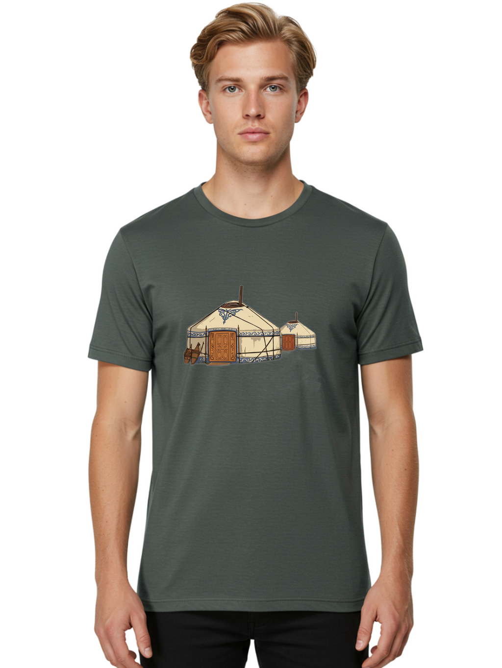 Yurts-1 Men'S Graphic Tee, 100% Cotton, Comfortable Casual Summer Wear, Machine Washable, Vintage Camera, Old Camera, Antique Camera, Black Camera, Classic Photography, Photography Equipment, Nostalgic Device, Film Camera, Camera Art Bah414