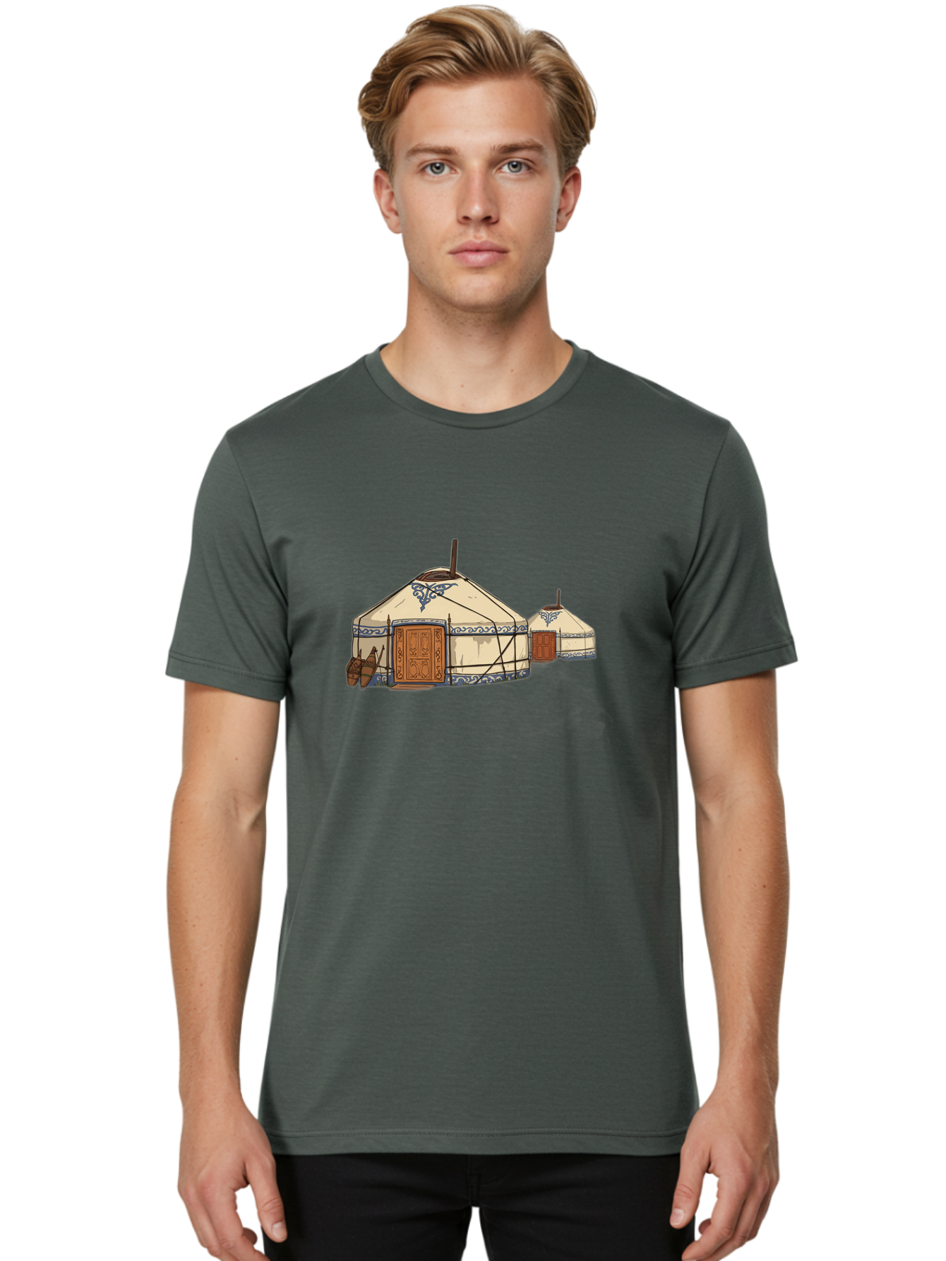 Yurts-1 Men'S Graphic Tee, 100% Cotton, Comfortable Casual Summer Wear, Machine Washable, Vintage Camera, Old Camera, Antique Camera, Black Camera, Classic Photography, Photography Equipment, Nostalgic Device, Film Camera, Camera Art Bah414