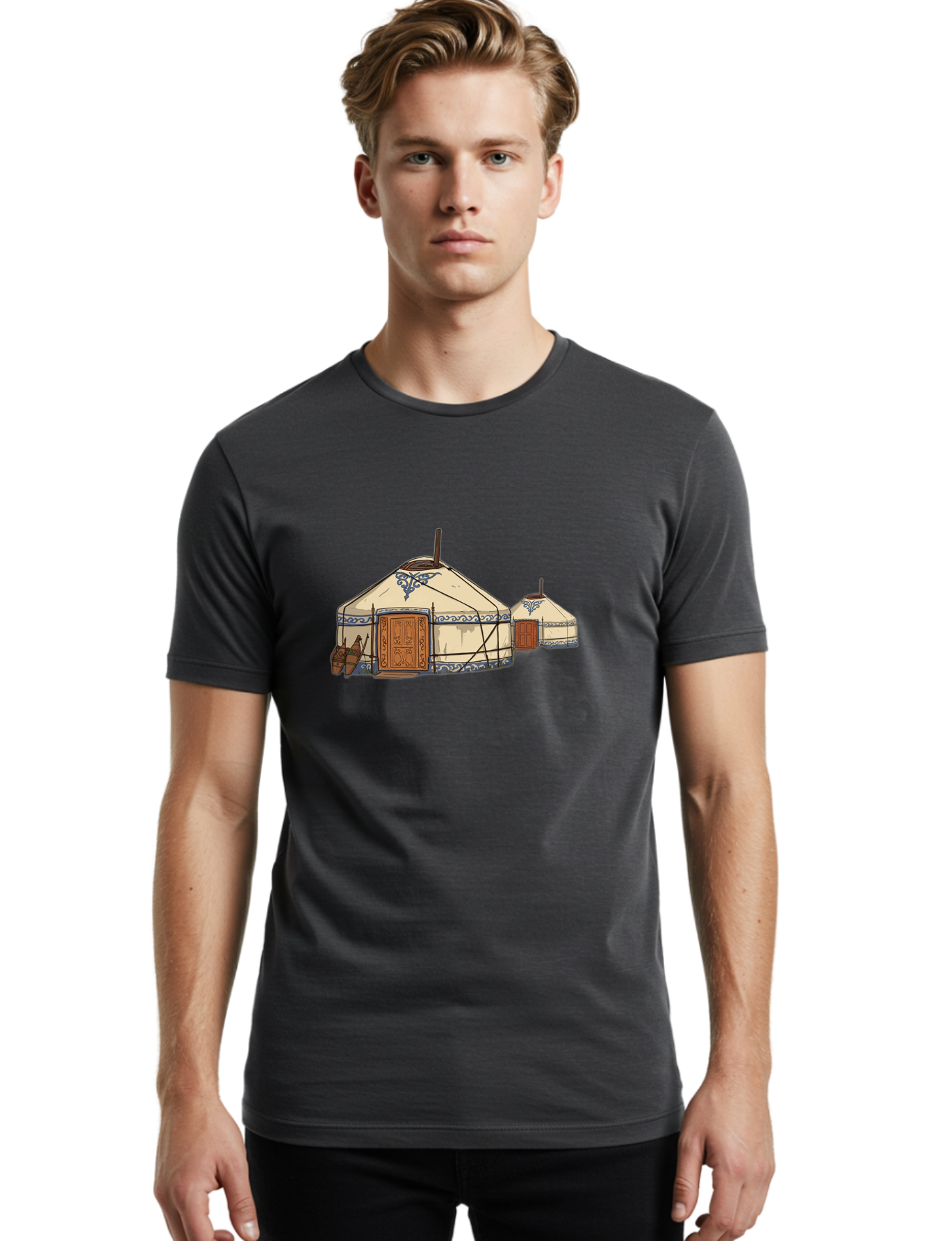 Yurts-1 Men'S Graphic Tee, 100% Cotton, Comfortable Casual Summer Wear, Machine Washable, Vintage Camera, Old Camera, Antique Camera, Black Camera, Classic Photography, Photography Equipment, Nostalgic Device, Film Camera, Camera Art Bah414
