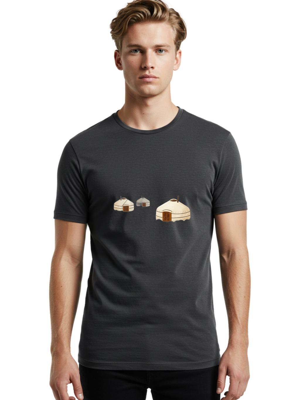 Yurts Men'S Graphic Tee, 100% Cotton, Comfortable Casual Summer Wear, Machine Washable, Vintage Camera, Old Camera, Antique Camera, Black Camera, Classic Photography, Photography Equipment, Nostalgic Device, Film Camera, Camera Art Bah415