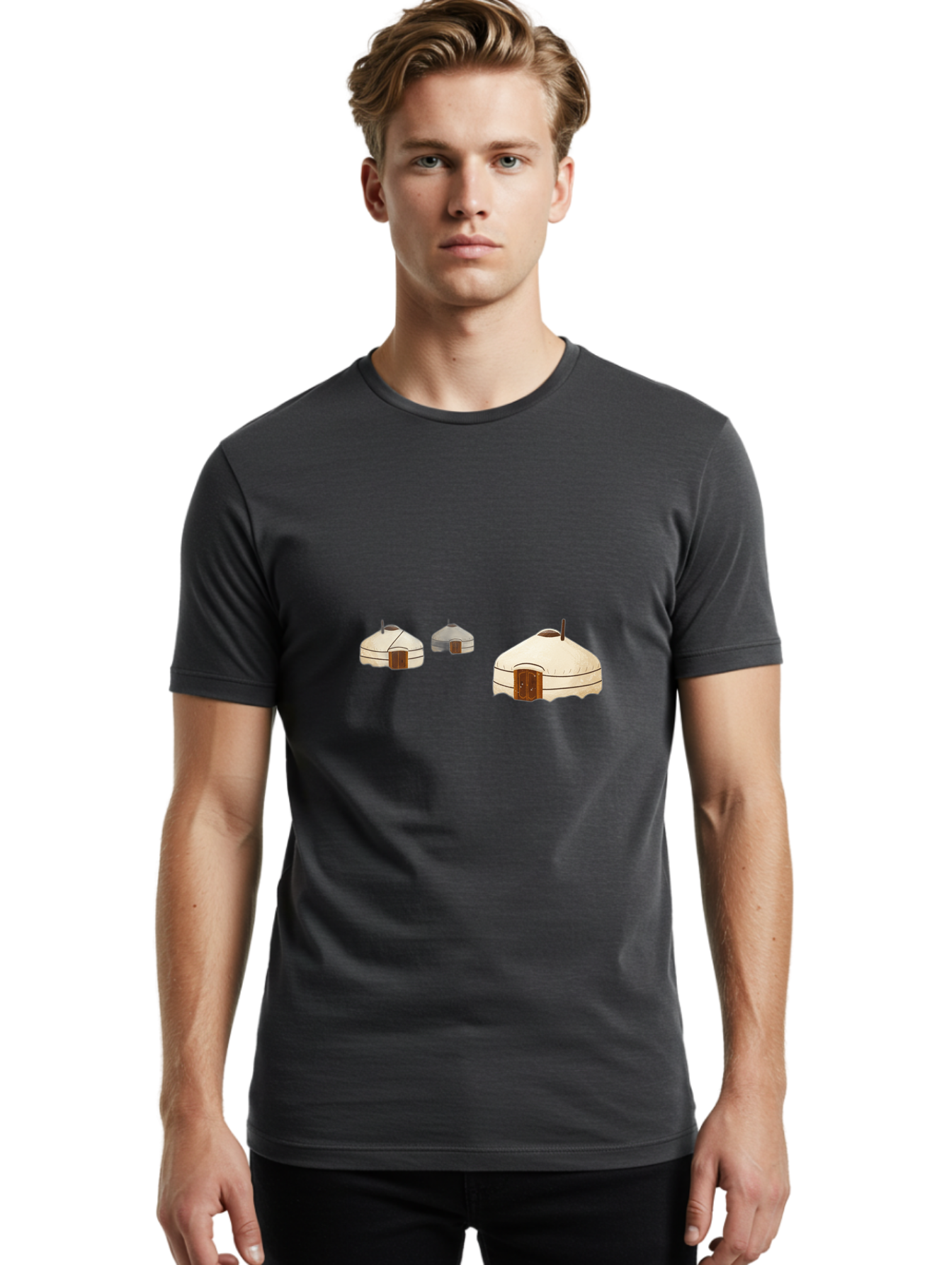 Yurts Men'S Graphic Tee, 100% Cotton, Comfortable Casual Summer Wear, Machine Washable, Vintage Camera, Old Camera, Antique Camera, Black Camera, Classic Photography, Photography Equipment, Nostalgic Device, Film Camera, Camera Art Bah415