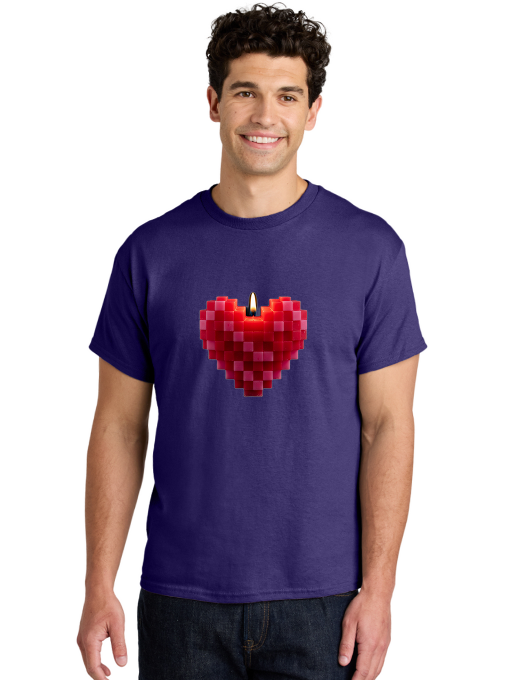 3D-Red-Heart-Candle Men'S Graphic Tee, 100% Cotton, Comfortable Casual Summer Wear, Machine Washable, Vintage Camera, Old Camera, Antique Camera, Black Camera, Classic Photography, Photography Equipment, Nostalgic Device, Film Camera, Bah419