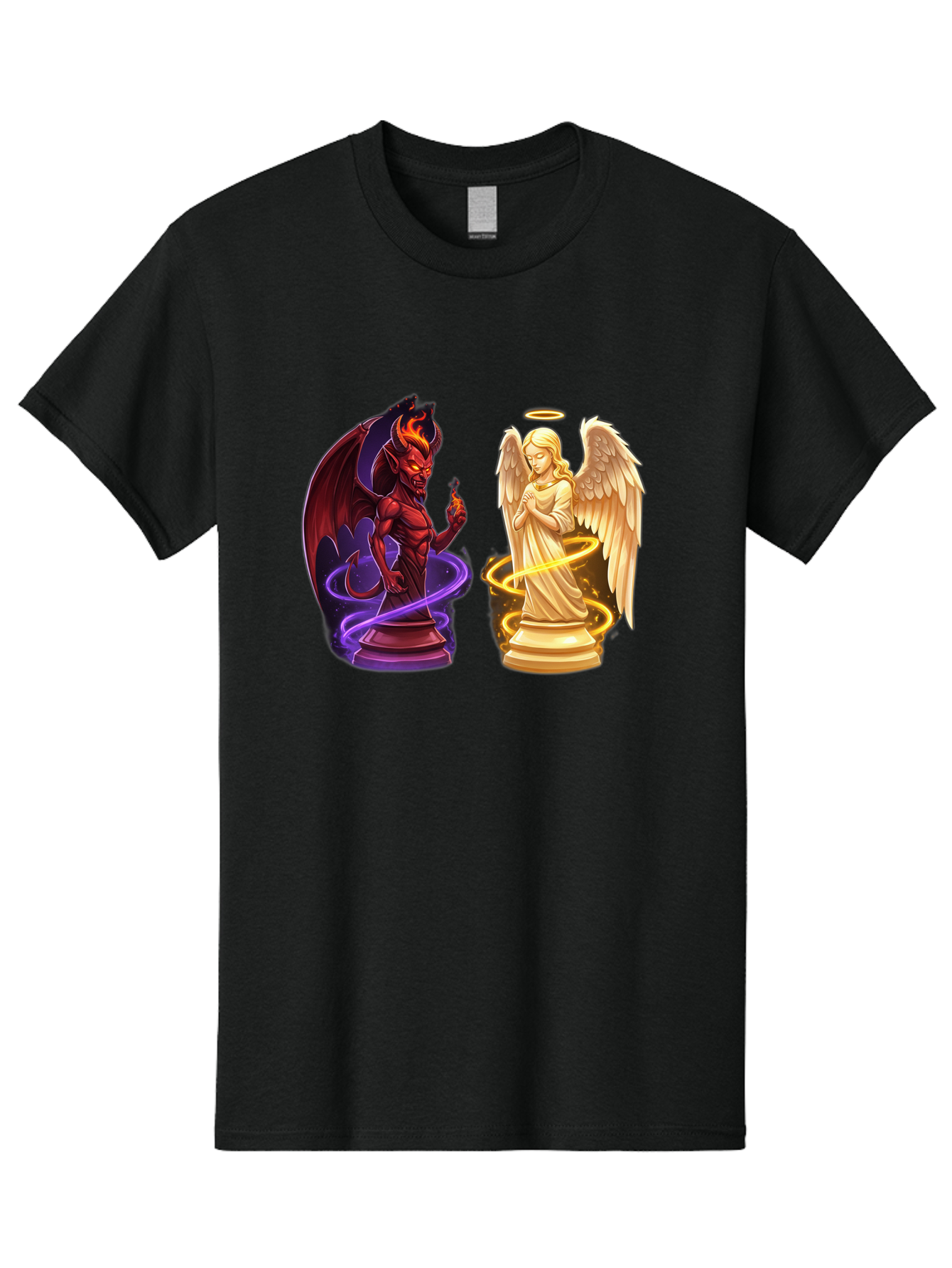 Angel-And-Demon Men'S Graphic Tee, 100% Cotton, Comfortable Casual Summer Wear, Machine Washable, Vintage Camera, Old Camera, Antique Camera, Black Camera, Classic Photography, Photography Equipment, Nostalgic Device, Film Camera, Camera Art Bah423