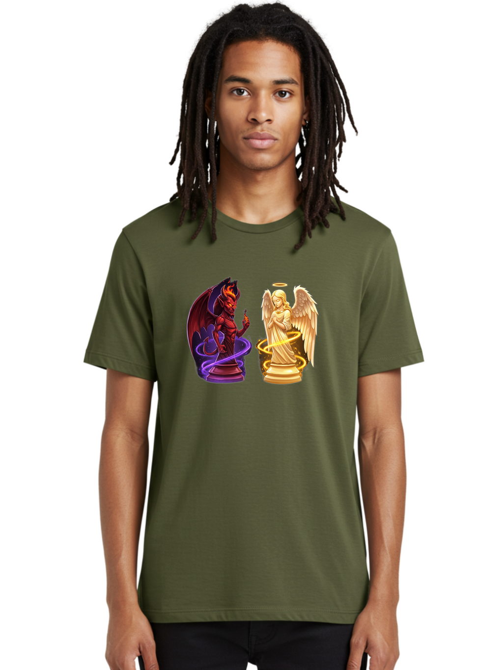 Angel-And-Demon Men'S Graphic Tee, 100% Cotton, Comfortable Casual Summer Wear, Machine Washable, Vintage Camera, Old Camera, Antique Camera, Black Camera, Classic Photography, Photography Equipment, Nostalgic Device, Film Camera, Camera Art Bah423