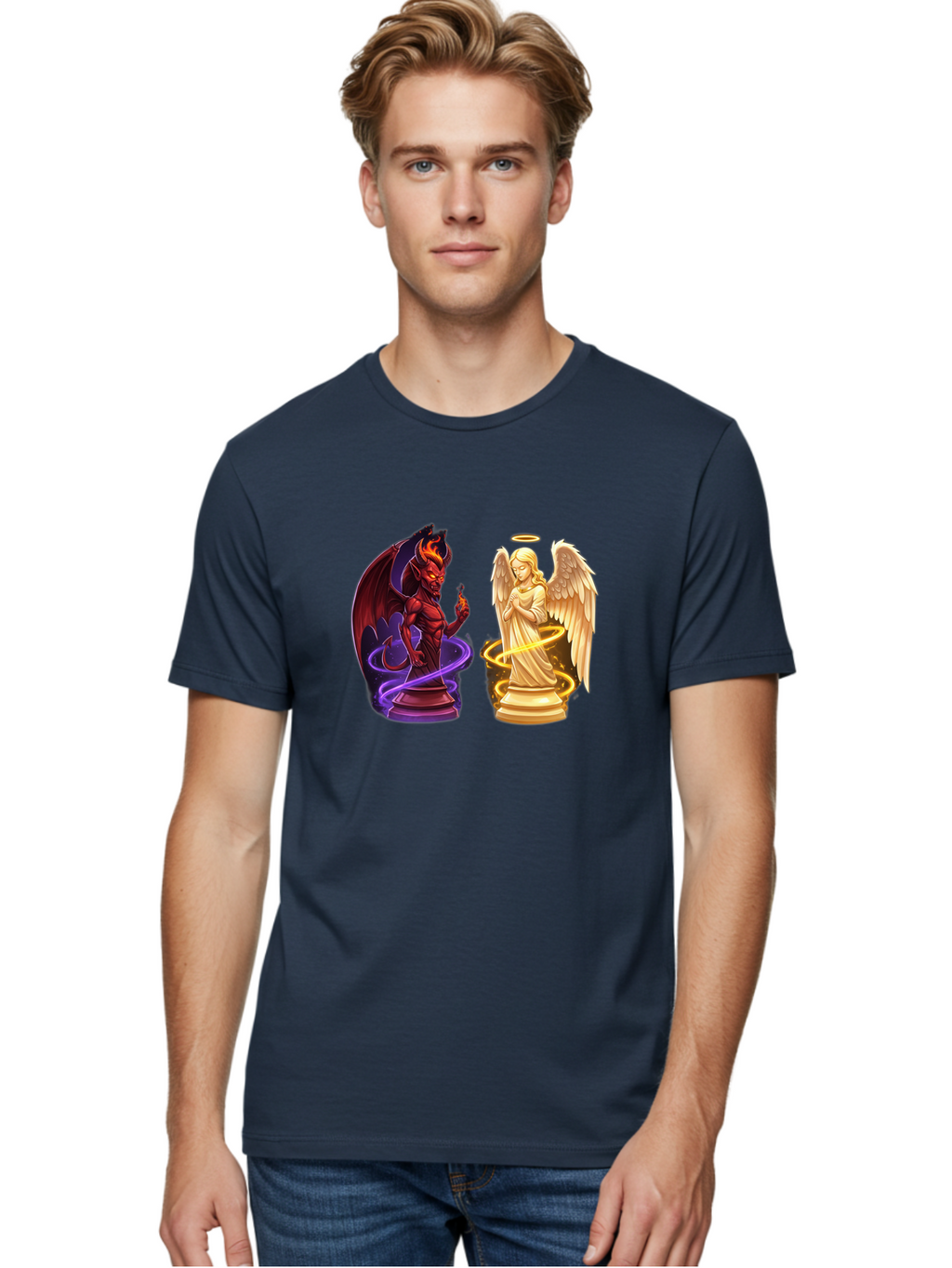 Angel-And-Demon Men'S Graphic Tee, 100% Cotton, Comfortable Casual Summer Wear, Machine Washable, Vintage Camera, Old Camera, Antique Camera, Black Camera, Classic Photography, Photography Equipment, Nostalgic Device, Film Camera, Camera Art Bah423