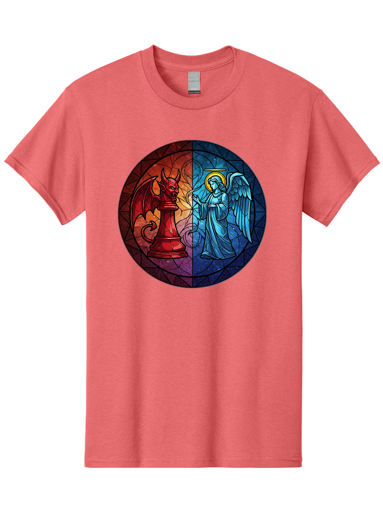 Angel-Vs-Devil-Chess-Piece Men'S Graphic Tee, 100% Cotton, Comfortable Casual Summer Wear, Machine Washable, Vintage Camera, Old Camera, Antique Camera, Black Camera, Classic Photography, Photography Equipment, Nostalgic Device, Film Camera, Bah428