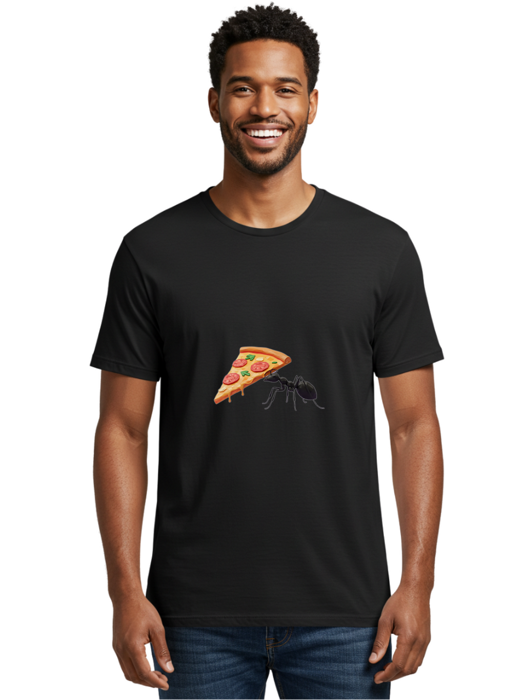 Ant-And-Pizza-Slice Men'S Graphic Tee, 100% Cotton, Comfortable Casual Summer Wear, Machine Washable, Vintage Camera, Old Camera, Antique Camera, Black Camera, Classic Photography, Photography Equipment, Nostalgic Device, Film Camera, Bah436