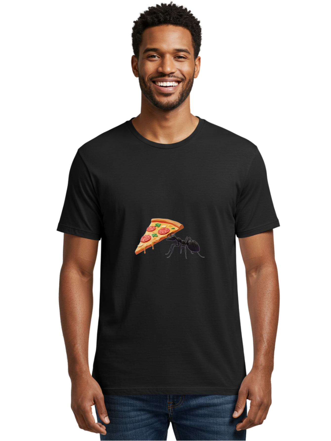 Ant-And-Pizza-Slice Men'S Graphic Tee, 100% Cotton, Comfortable Casual Summer Wear, Machine Washable, Vintage Camera, Old Camera, Antique Camera, Black Camera, Classic Photography, Photography Equipment, Nostalgic Device, Film Camera, Bah436