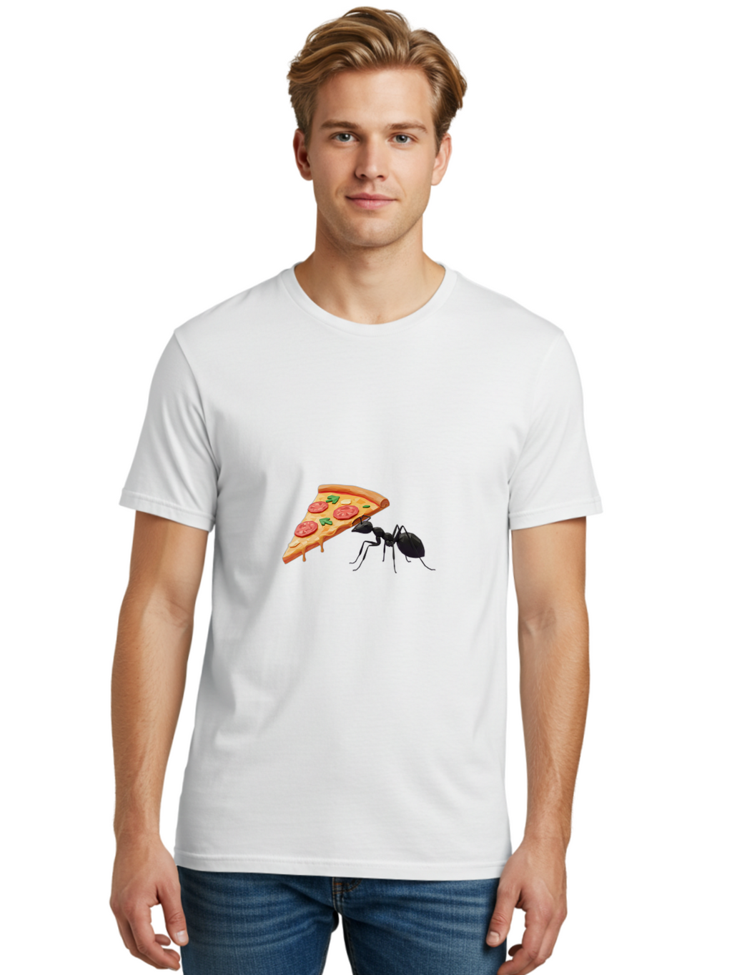 Ant-And-Pizza-Slice Men'S Graphic Tee, 100% Cotton, Comfortable Casual Summer Wear, Machine Washable, Vintage Camera, Old Camera, Antique Camera, Black Camera, Classic Photography, Photography Equipment, Nostalgic Device, Film Camera, Bah436
