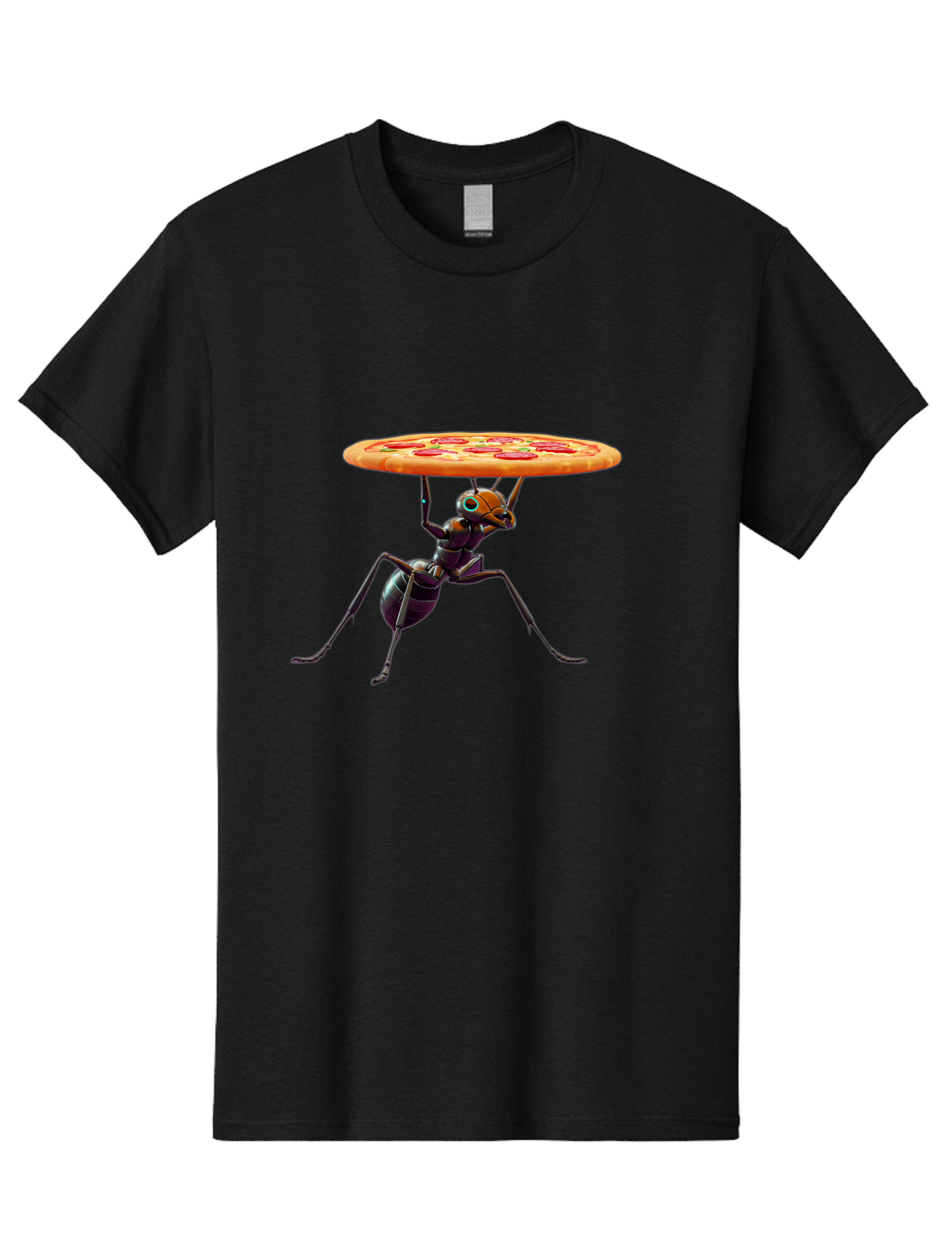 Ant-Carrying-Pizza-1 Men'S Graphic Tee, 100% Cotton, Comfortable Casual Summer Wear, Machine Washable, Vintage Camera, Old Camera, Antique Camera, Black Camera, Classic Photography, Photography Equipment, Nostalgic Device, Film Camera, Bah437