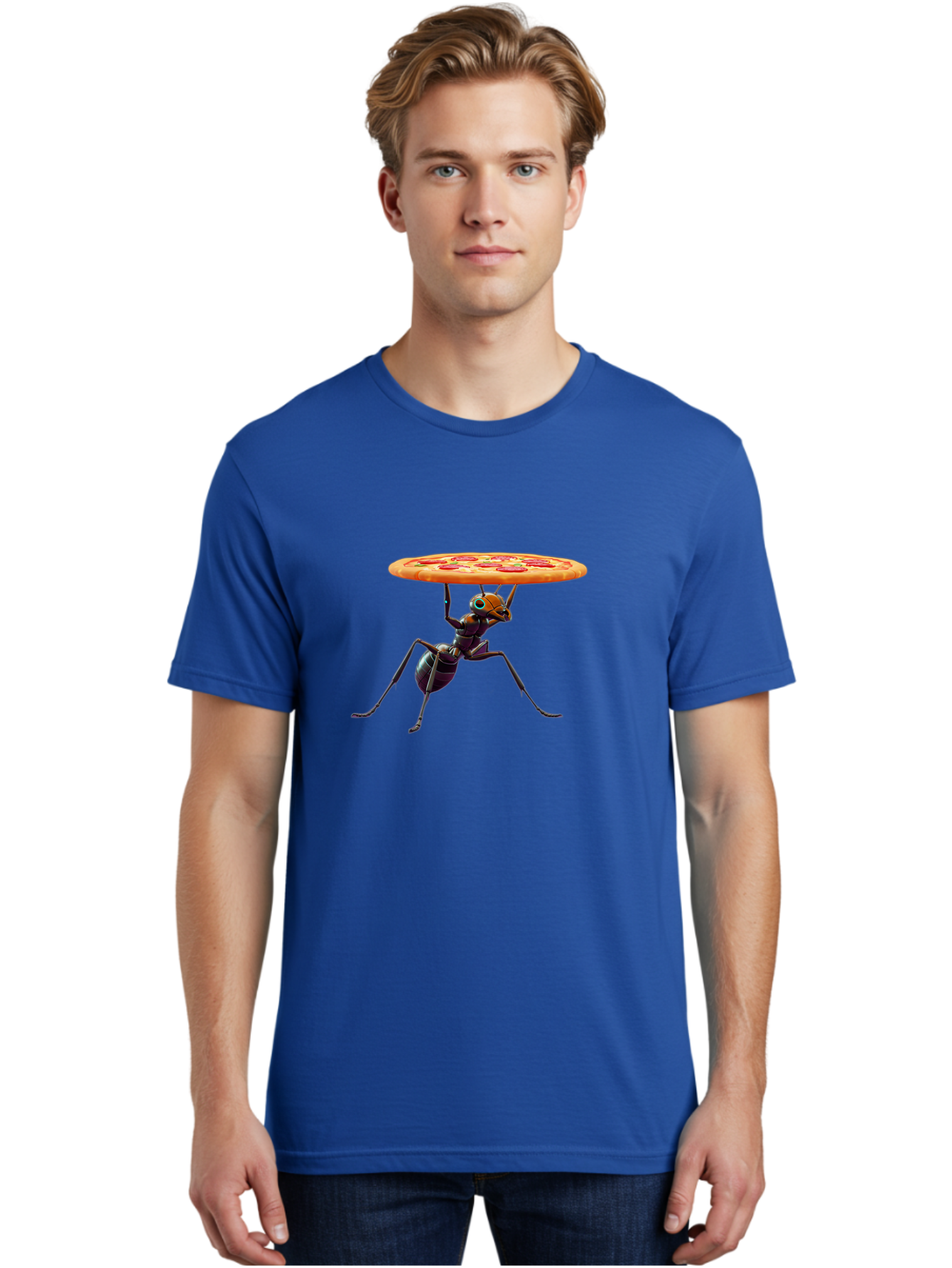 Ant-Carrying-Pizza-1 Men'S Graphic Tee, 100% Cotton, Comfortable Casual Summer Wear, Machine Washable, Vintage Camera, Old Camera, Antique Camera, Black Camera, Classic Photography, Photography Equipment, Nostalgic Device, Film Camera, Bah437