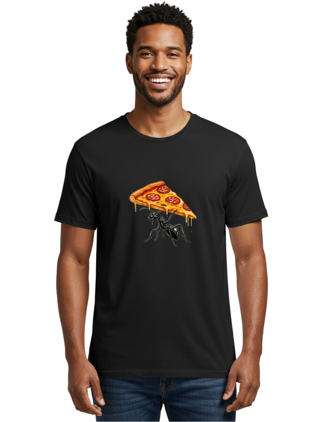 Ant-Carrying-Pizza-Slice-1 Men'S Graphic Tee, 100% Cotton, Comfortable Casual Summer Wear, Machine Washable, Vintage Camera, Old Camera, Antique Camera, Black Camera, Classic Photography, Photography Equipment, Nostalgic Device, Film Camera, Bah438