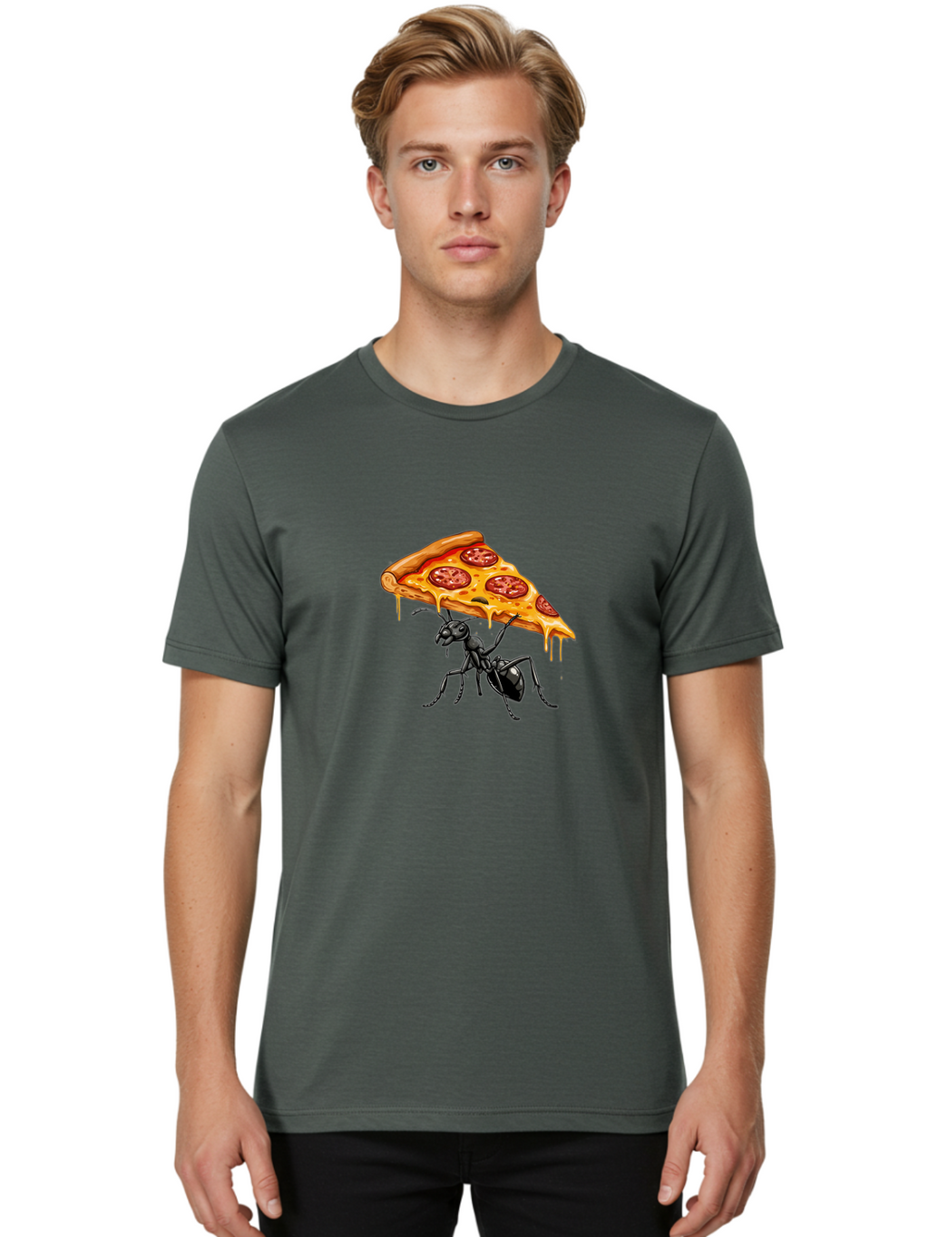Ant-Carrying-Pizza-Slice-1 Men'S Graphic Tee, 100% Cotton, Comfortable Casual Summer Wear, Machine Washable, Vintage Camera, Old Camera, Antique Camera, Black Camera, Classic Photography, Photography Equipment, Nostalgic Device, Film Camera, Bah438