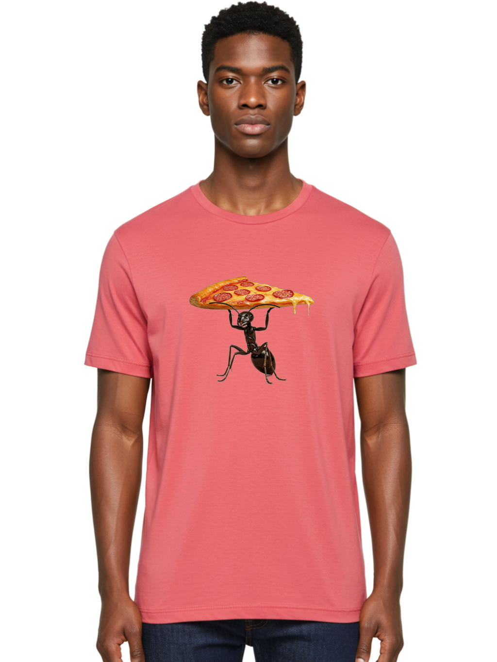Ant-Carrying-Pizza-Slice-2 Men'S Graphic Tee, 100% Cotton, Comfortable Casual Summer Wear, Machine Washable, Vintage Camera, Old Camera, Antique Camera, Black Camera, Classic Photography, Photography Equipment, Nostalgic Device, Film Camera, Bah439