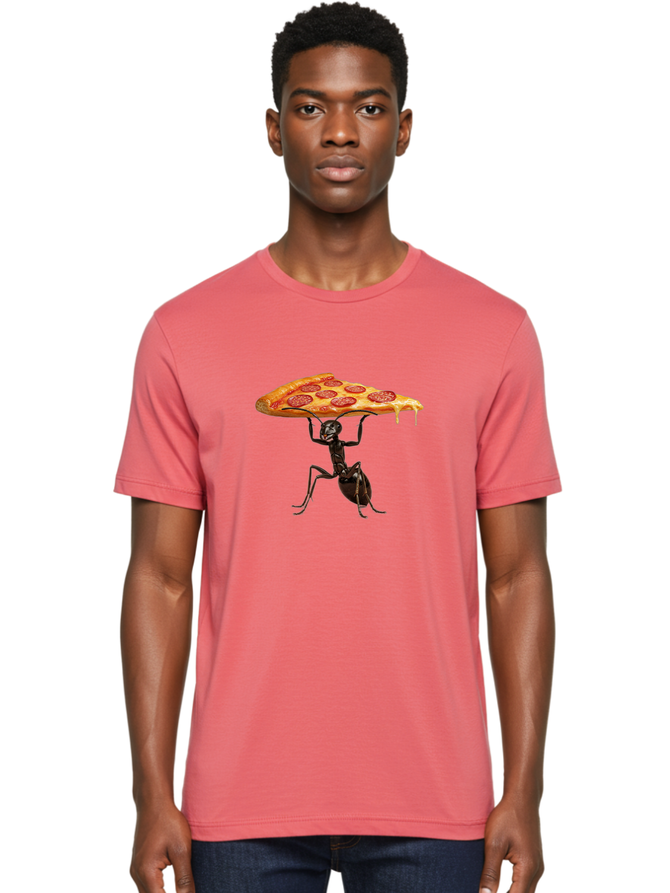 Ant-Carrying-Pizza-Slice-2 Men'S Graphic Tee, 100% Cotton, Comfortable Casual Summer Wear, Machine Washable, Vintage Camera, Old Camera, Antique Camera, Black Camera, Classic Photography, Photography Equipment, Nostalgic Device, Film Camera, Bah439