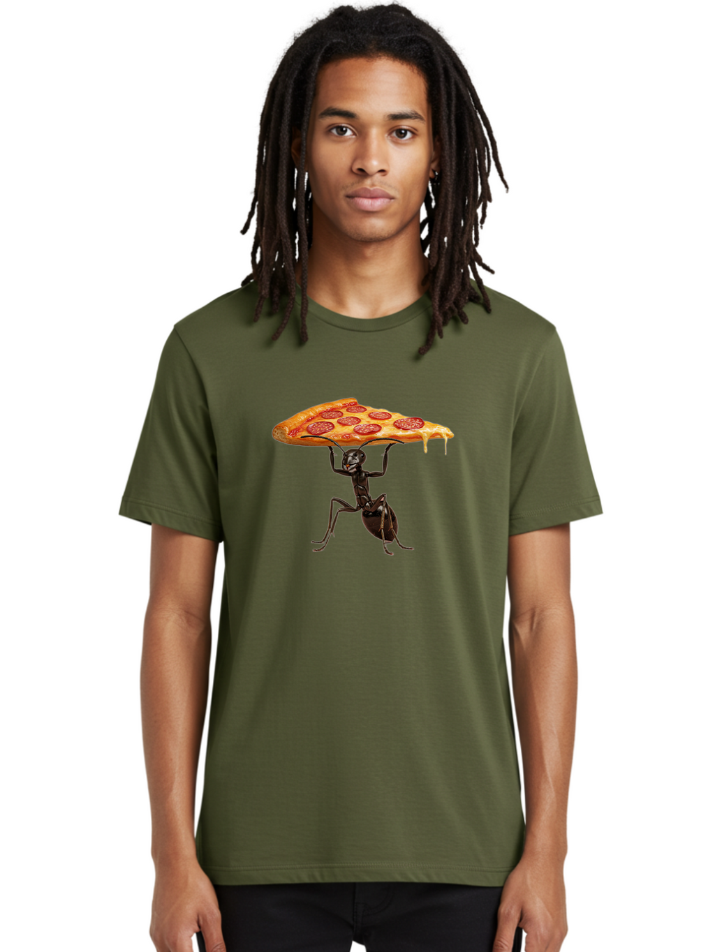 Ant-Carrying-Pizza-Slice-2 Men'S Graphic Tee, 100% Cotton, Comfortable Casual Summer Wear, Machine Washable, Vintage Camera, Old Camera, Antique Camera, Black Camera, Classic Photography, Photography Equipment, Nostalgic Device, Film Camera, Bah439