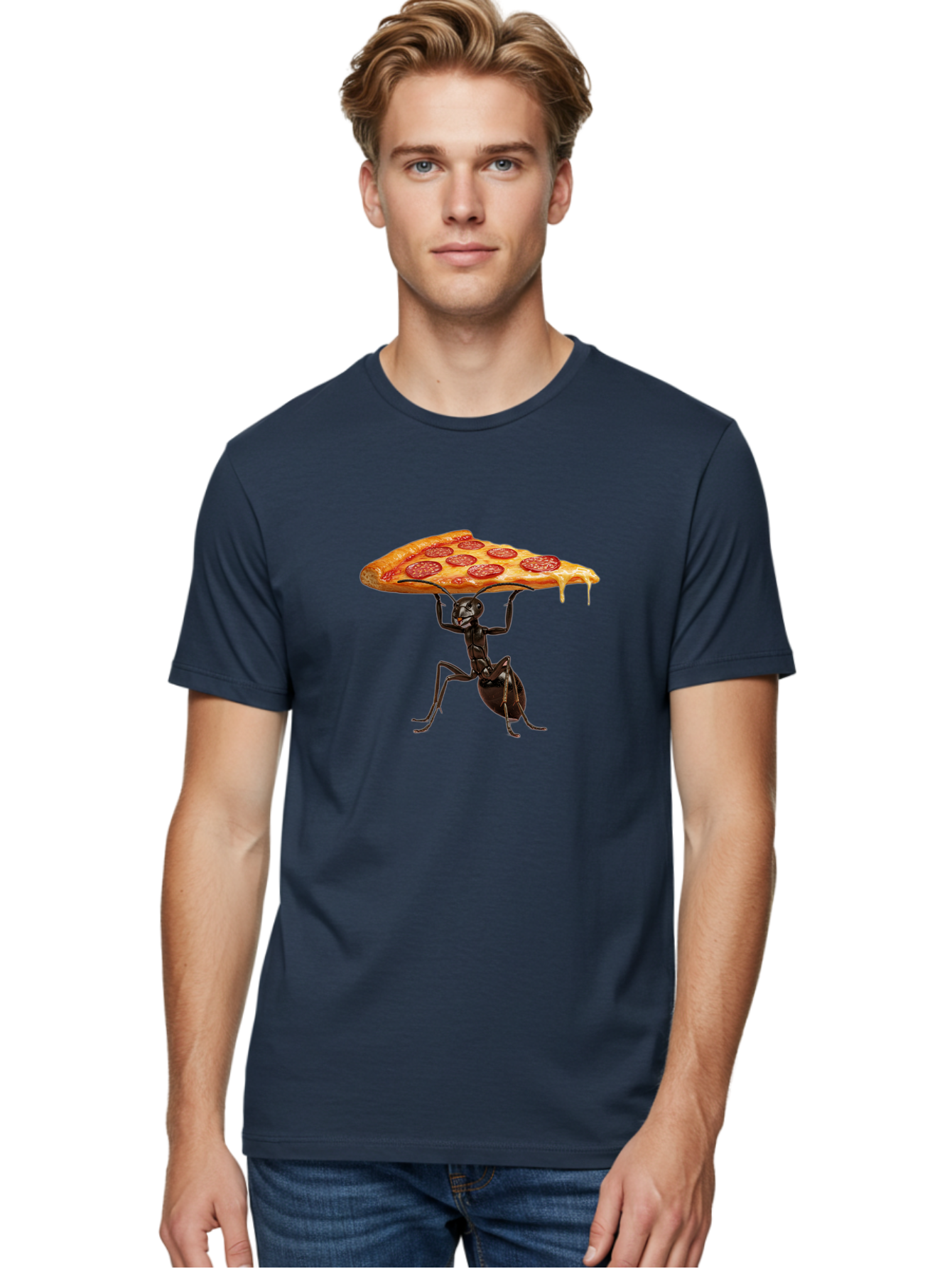 Ant-Carrying-Pizza-Slice-2 Men'S Graphic Tee, 100% Cotton, Comfortable Casual Summer Wear, Machine Washable, Vintage Camera, Old Camera, Antique Camera, Black Camera, Classic Photography, Photography Equipment, Nostalgic Device, Film Camera, Bah439