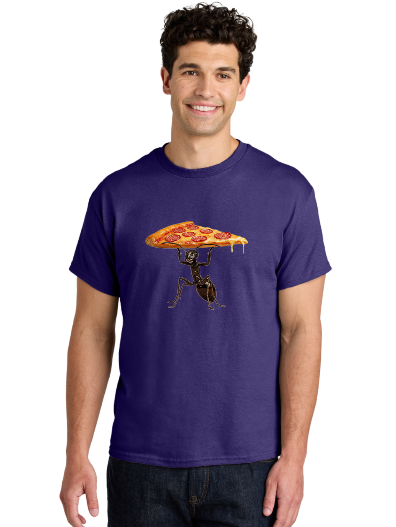 Ant-Carrying-Pizza-Slice-2 Men'S Graphic Tee, 100% Cotton, Comfortable Casual Summer Wear, Machine Washable, Vintage Camera, Old Camera, Antique Camera, Black Camera, Classic Photography, Photography Equipment, Nostalgic Device, Film Camera, Bah439