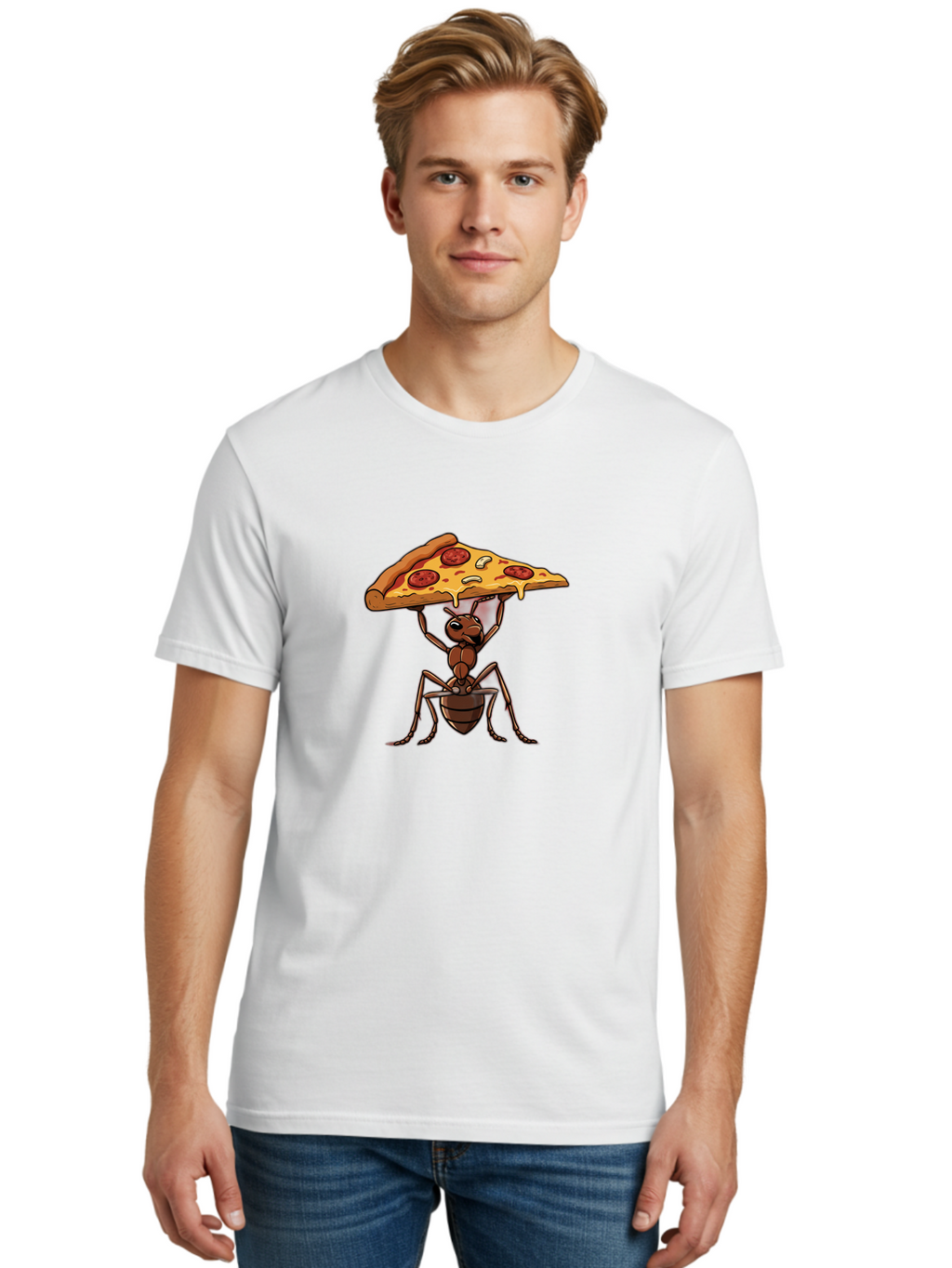 Ant-Carrying-Pizza-Slice Men'S Graphic Tee, 100% Cotton, Comfortable Casual Summer Wear, Machine Washable, Vintage Camera, Old Camera, Antique Camera, Black Camera, Classic Photography, Photography Equipment, Nostalgic Device, Film Camera, Bah441