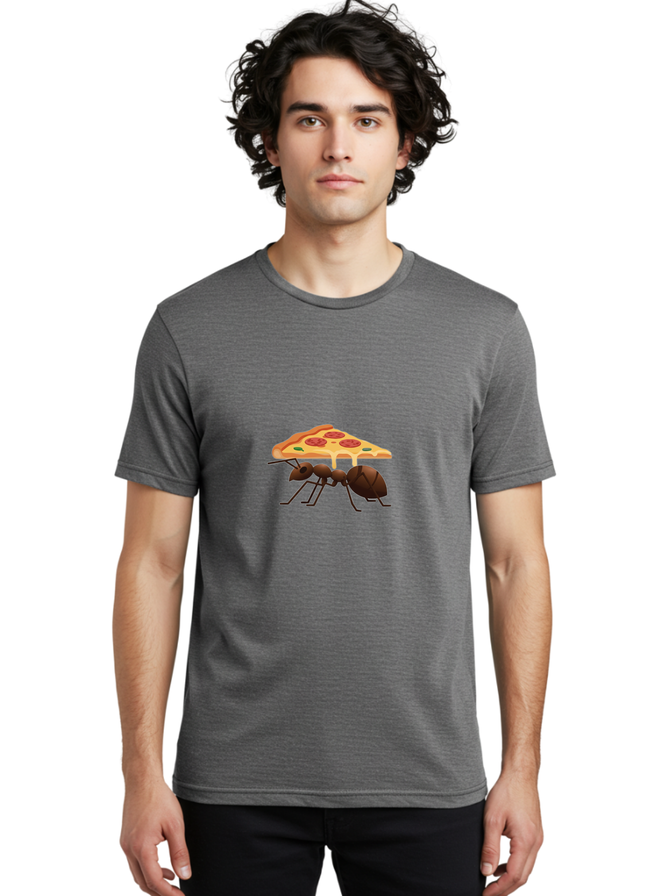 Ant-Carrying-Pizza Men'S Graphic Tee, 100% Cotton, Comfortable Casual Summer Wear, Machine Washable, Vintage Camera, Old Camera, Antique Camera, Black Camera, Classic Photography, Photography Equipment, Nostalgic Device, Film Camera, Bah442