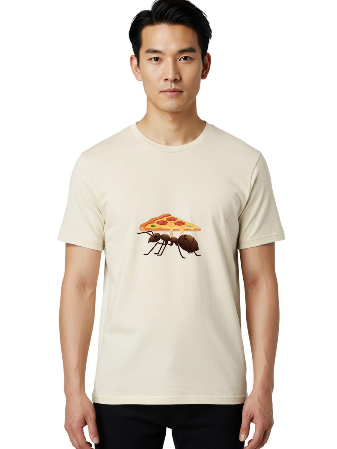Ant-Carrying-Pizza Men'S Graphic Tee, 100% Cotton, Comfortable Casual Summer Wear, Machine Washable, Vintage Camera, Old Camera, Antique Camera, Black Camera, Classic Photography, Photography Equipment, Nostalgic Device, Film Camera, Bah442
