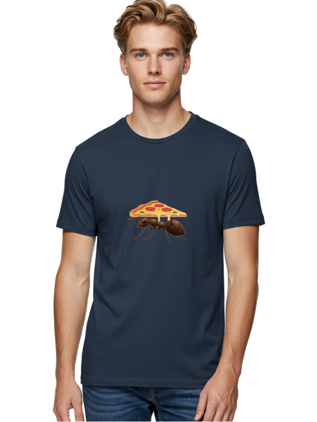 Ant-Carrying-Pizza Men'S Graphic Tee, 100% Cotton, Comfortable Casual Summer Wear, Machine Washable, Vintage Camera, Old Camera, Antique Camera, Black Camera, Classic Photography, Photography Equipment, Nostalgic Device, Film Camera, Bah442