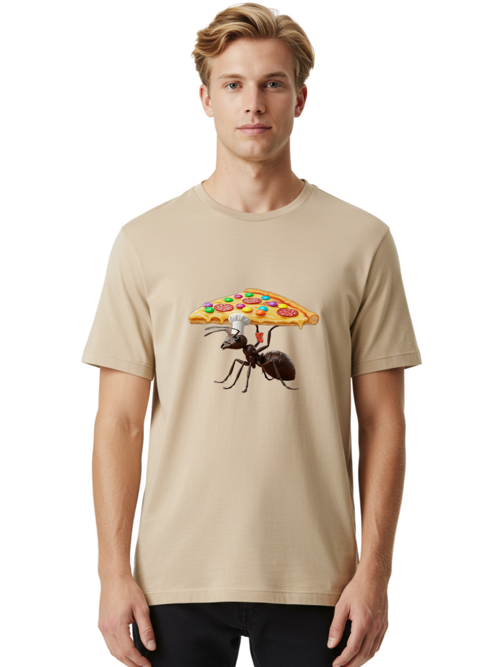 Ant-Chef-Pizza Men'S Graphic Tee, 100% Cotton, Comfortable Casual Summer Wear, Machine Washable, Vintage Camera, Old Camera, Antique Camera, Black Camera, Classic Photography, Photography Equipment, Nostalgic Device, Film Camera, Camera Art Bah443