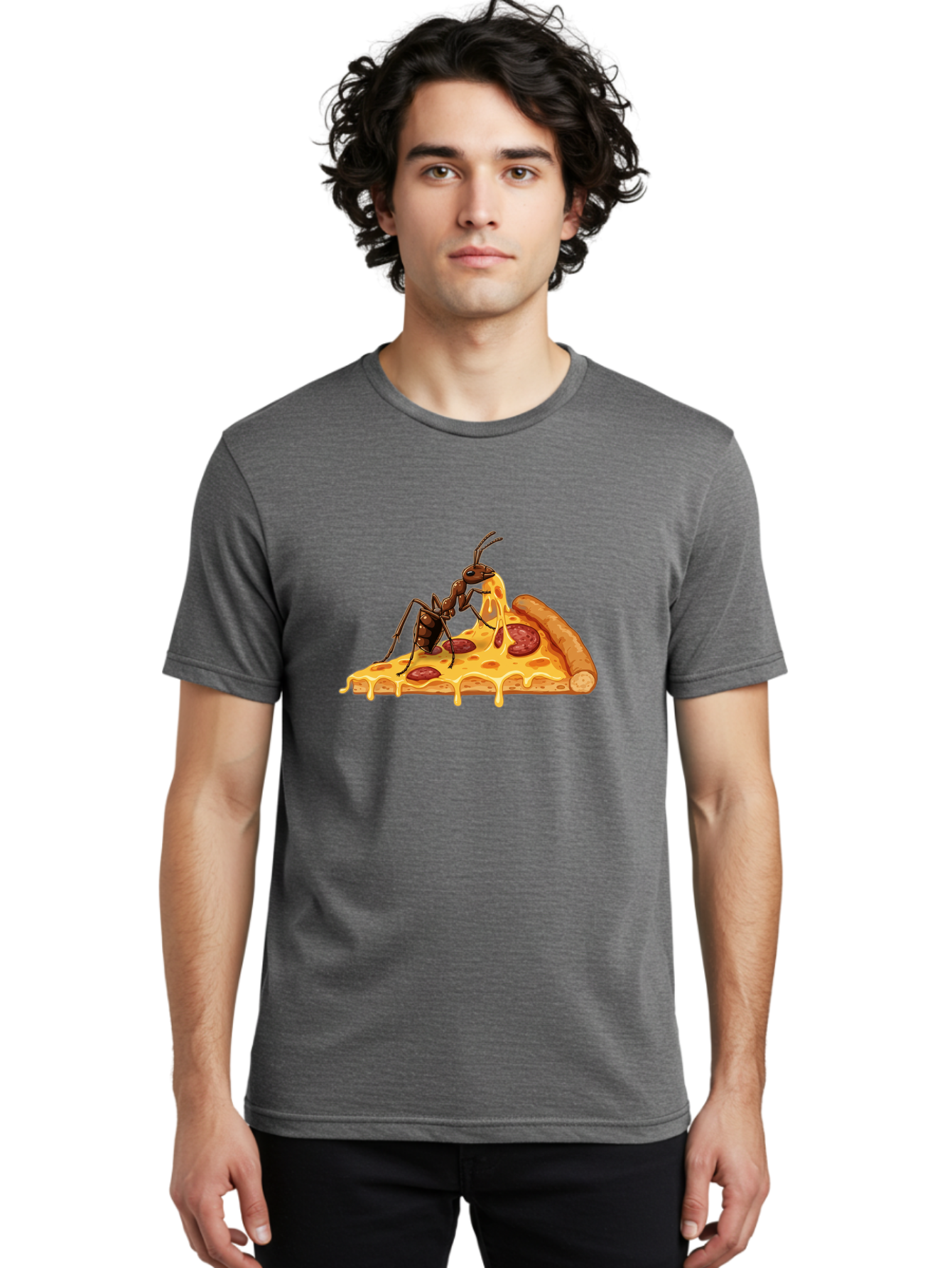 Ant-Eating-Pizza Men'S Graphic Tee, 100% Cotton, Comfortable Casual Summer Wear, Machine Washable, Vintage Camera, Old Camera, Antique Camera, Black Camera, Classic Photography, Photography Equipment, Nostalgic Device, Film Camera, Camera Art Bah444