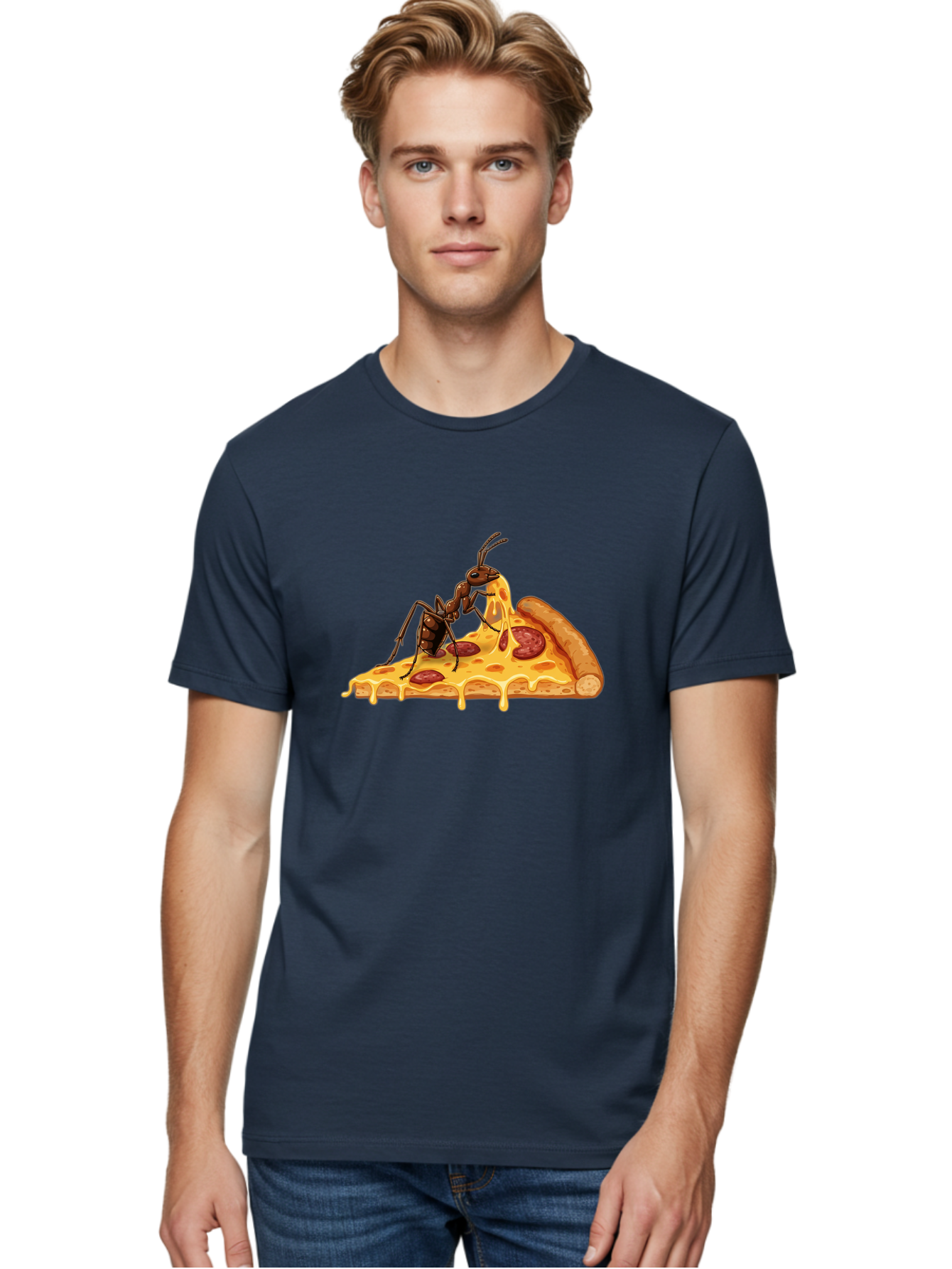 Ant-Eating-Pizza Men'S Graphic Tee, 100% Cotton, Comfortable Casual Summer Wear, Machine Washable, Vintage Camera, Old Camera, Antique Camera, Black Camera, Classic Photography, Photography Equipment, Nostalgic Device, Film Camera, Camera Art Bah444
