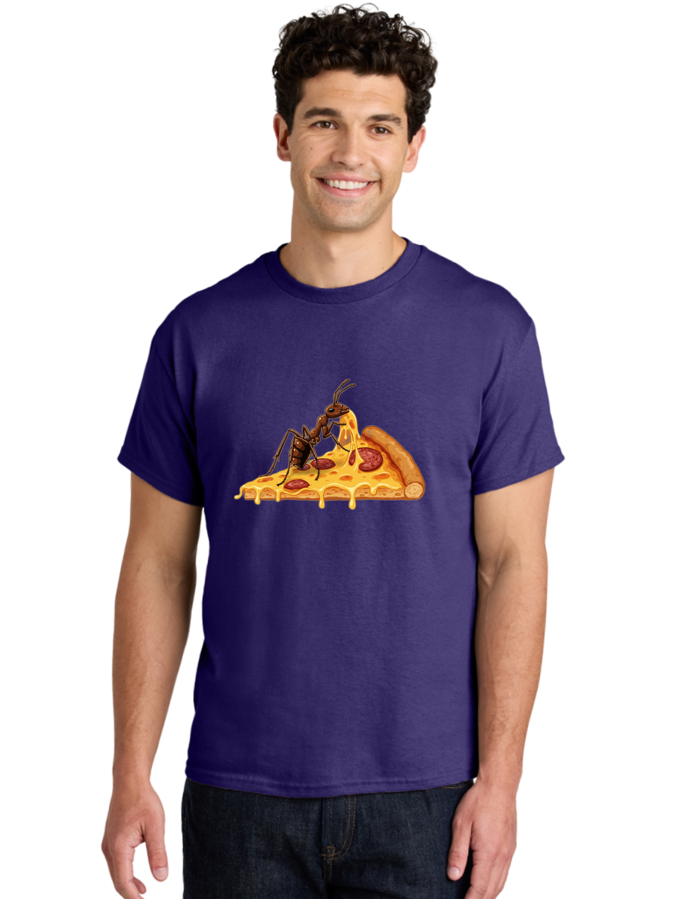Ant-Eating-Pizza Men'S Graphic Tee, 100% Cotton, Comfortable Casual Summer Wear, Machine Washable, Vintage Camera, Old Camera, Antique Camera, Black Camera, Classic Photography, Photography Equipment, Nostalgic Device, Film Camera, Camera Art Bah444