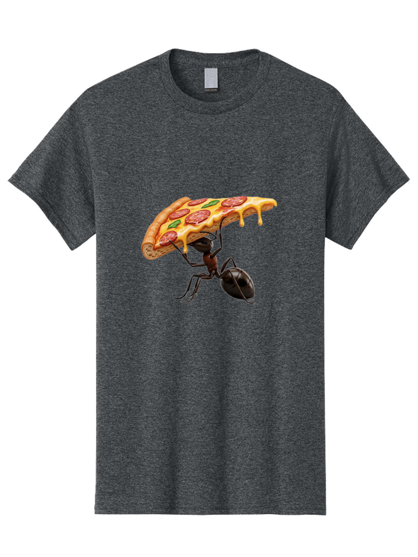 Ant-Holding-Pizza Men'S Graphic Tee, 100% Cotton, Comfortable Casual Summer Wear, Machine Washable, Vintage Camera, Old Camera, Antique Camera, Black Camera, Classic Photography, Photography Equipment, Nostalgic Device, Film Camera, Camera Art Bah446