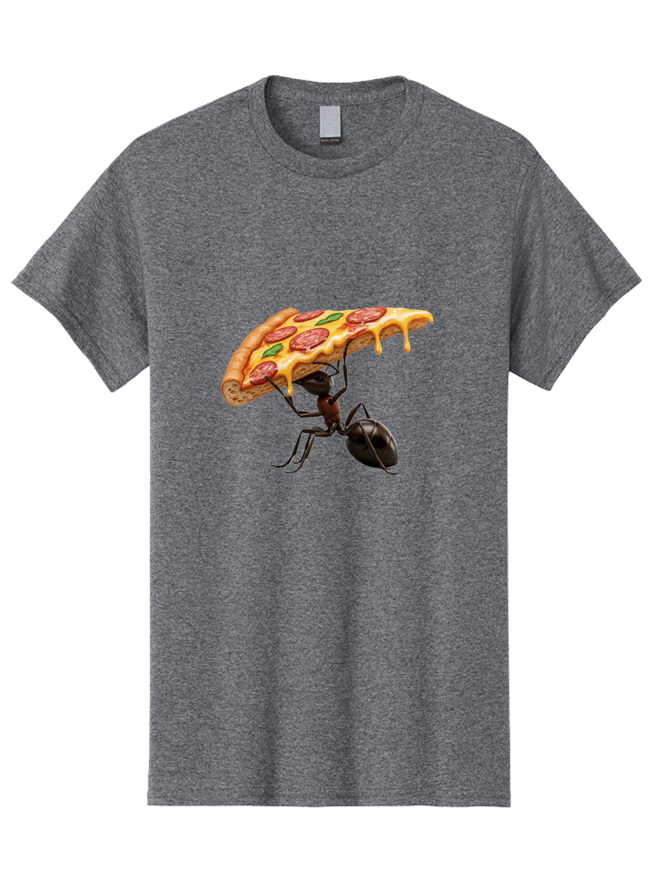 Ant-Holding-Pizza Men'S Graphic Tee, 100% Cotton, Comfortable Casual Summer Wear, Machine Washable, Vintage Camera, Old Camera, Antique Camera, Black Camera, Classic Photography, Photography Equipment, Nostalgic Device, Film Camera, Camera Art Bah446