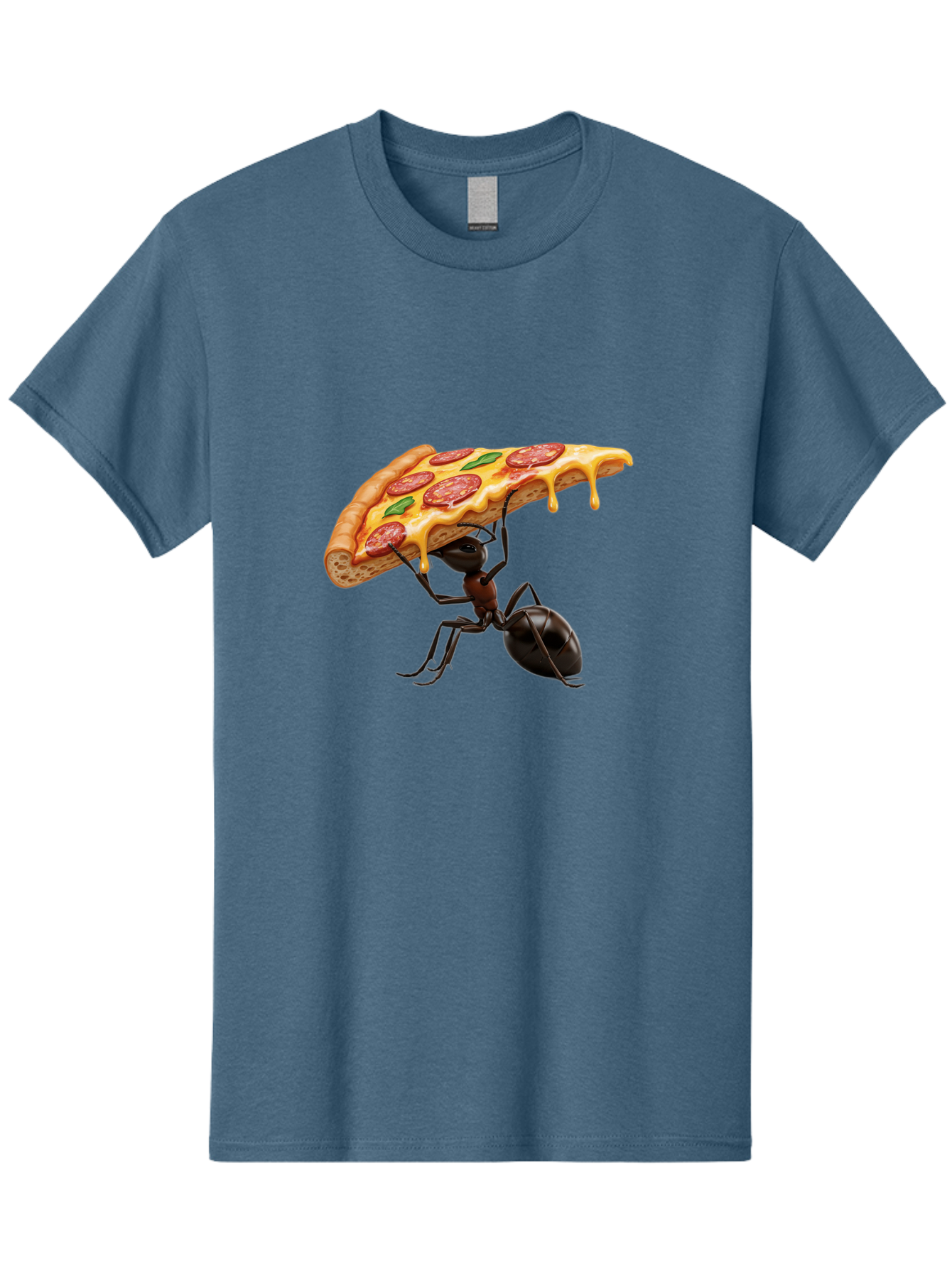 Ant-Holding-Pizza Men'S Graphic Tee, 100% Cotton, Comfortable Casual Summer Wear, Machine Washable, Vintage Camera, Old Camera, Antique Camera, Black Camera, Classic Photography, Photography Equipment, Nostalgic Device, Film Camera, Camera Art Bah446
