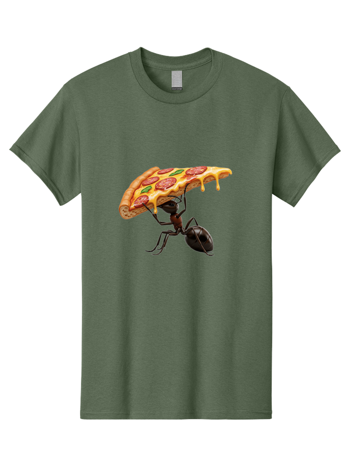 Ant-Holding-Pizza Men'S Graphic Tee, 100% Cotton, Comfortable Casual Summer Wear, Machine Washable, Vintage Camera, Old Camera, Antique Camera, Black Camera, Classic Photography, Photography Equipment, Nostalgic Device, Film Camera, Camera Art Bah446