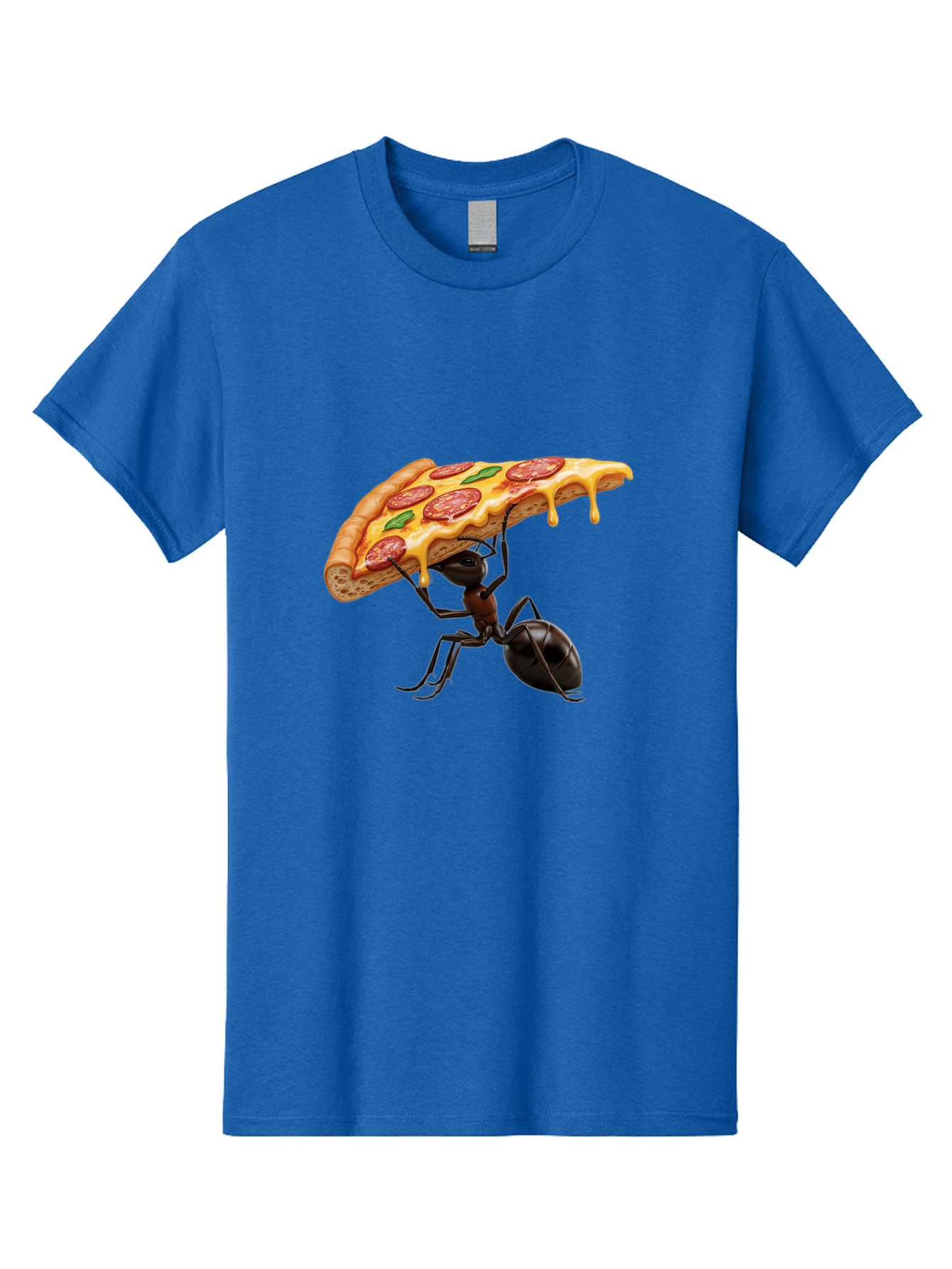 Ant-Holding-Pizza Men'S Graphic Tee, 100% Cotton, Comfortable Casual Summer Wear, Machine Washable, Vintage Camera, Old Camera, Antique Camera, Black Camera, Classic Photography, Photography Equipment, Nostalgic Device, Film Camera, Camera Art Bah446