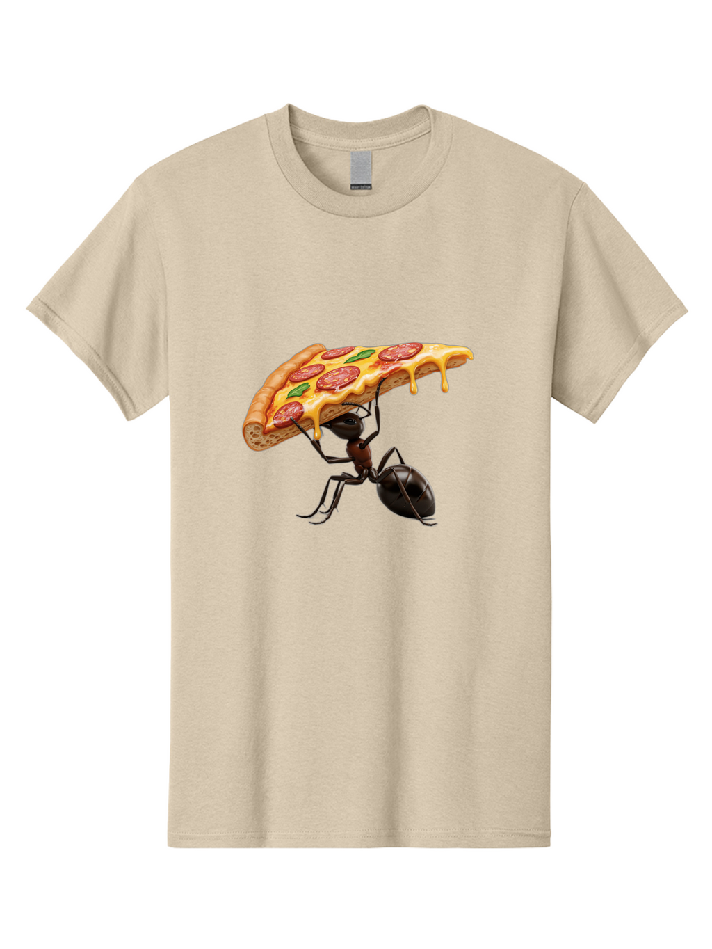 Ant-Holding-Pizza Men'S Graphic Tee, 100% Cotton, Comfortable Casual Summer Wear, Machine Washable, Vintage Camera, Old Camera, Antique Camera, Black Camera, Classic Photography, Photography Equipment, Nostalgic Device, Film Camera, Camera Art Bah446