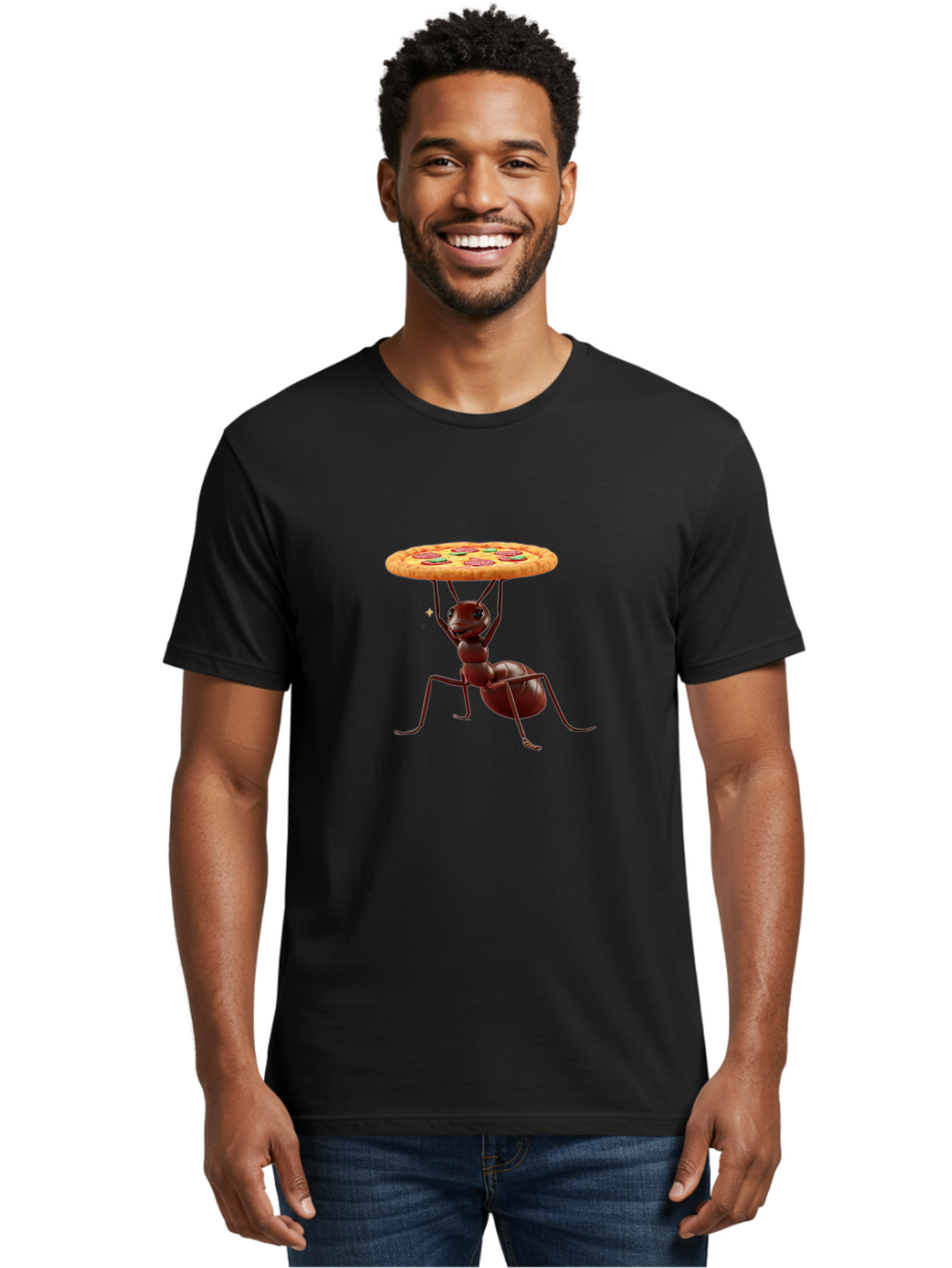 Ant-Lifting-Pizza Men'S Graphic Tee, 100% Cotton, Comfortable Casual Summer Wear, Machine Washable, Vintage Camera, Old Camera, Antique Camera, Black Camera, Classic Photography, Photography Equipment, Nostalgic Device, Film Camera, Camera Art Bah448