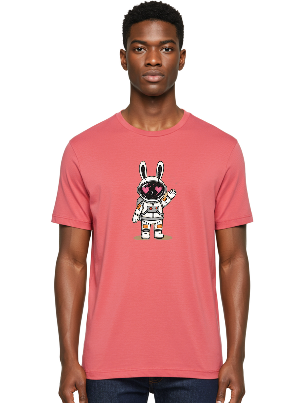 Astronaut-Rabbit-1 Men'S Graphic Tee, 100% Cotton, Comfortable Casual Summer Wear, Machine Washable, Vintage Camera, Old Camera, Antique Camera, Black Camera, Classic Photography, Photography Equipment, Nostalgic Device, Film Camera, Bah491