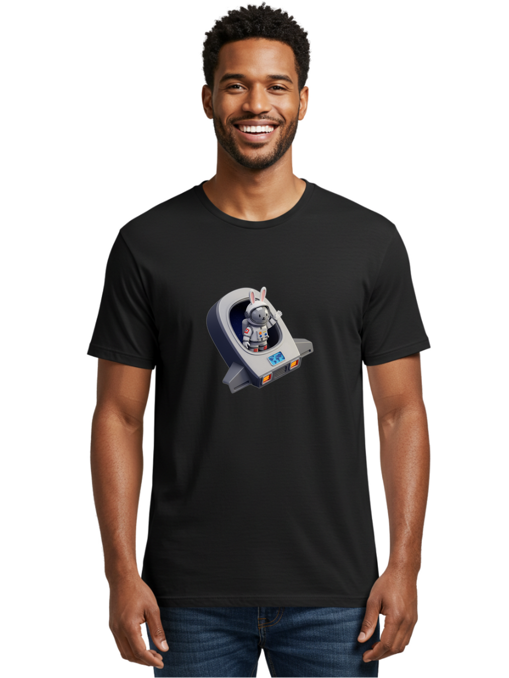 Astronaut-Rabbit-10 Men'S Graphic Tee, 100% Cotton, Comfortable Casual Summer Wear, Machine Washable, Vintage Camera, Old Camera, Antique Camera, Black Camera, Classic Photography, Photography Equipment, Nostalgic Device, Film Camera, Bah492