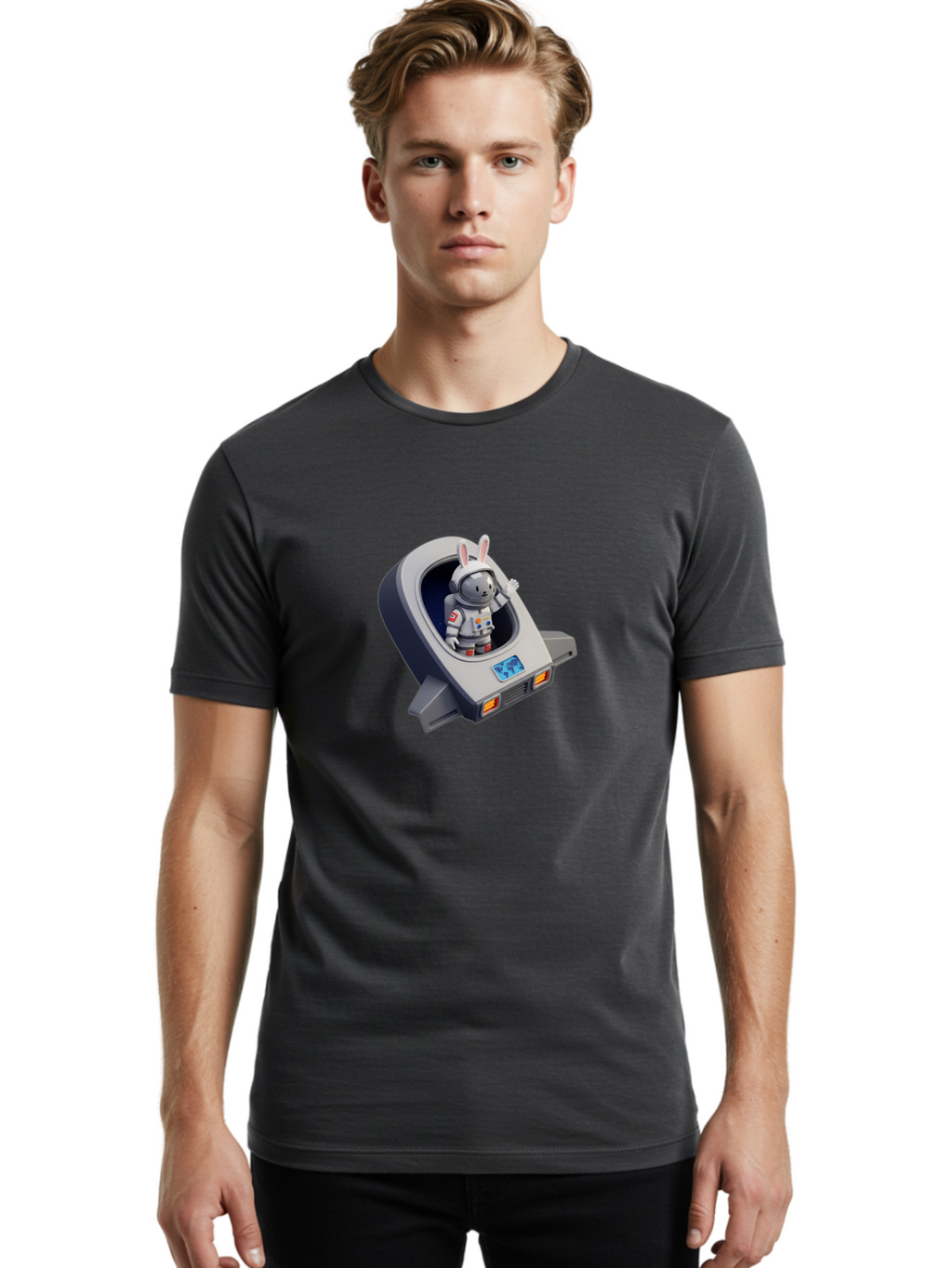 Astronaut-Rabbit-10 Men'S Graphic Tee, 100% Cotton, Comfortable Casual Summer Wear, Machine Washable, Vintage Camera, Old Camera, Antique Camera, Black Camera, Classic Photography, Photography Equipment, Nostalgic Device, Film Camera, Bah492