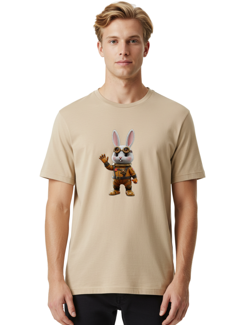 Astronaut-Rabbit-6 Men'S Graphic Tee, 100% Cotton, Comfortable Casual Summer Wear, Machine Washable, Vintage Camera, Old Camera, Antique Camera, Black Camera, Classic Photography, Photography Equipment, Nostalgic Device, Film Camera, Bah500