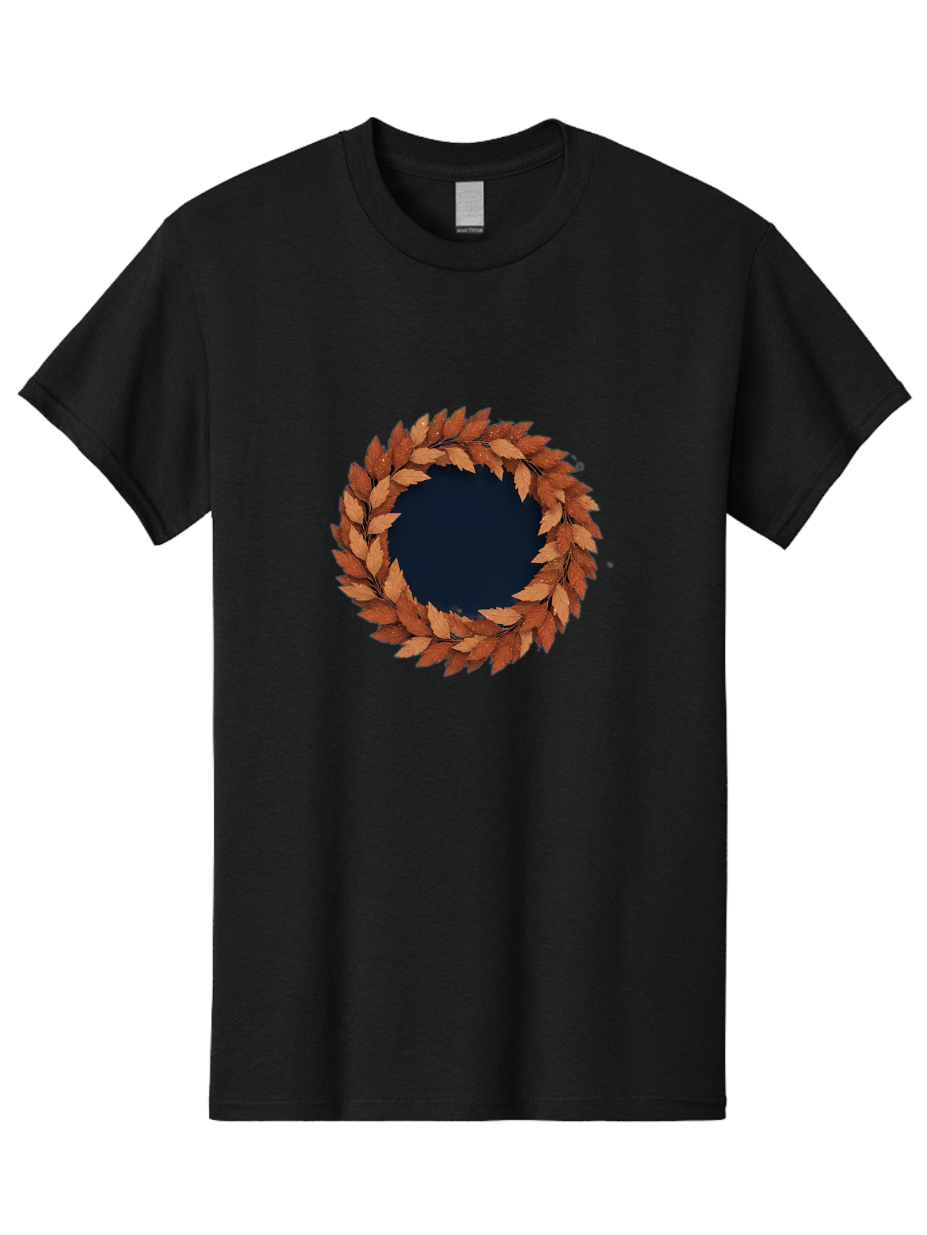 Autumn-Leaves-Wreath Men'S Graphic Tee, 100% Cotton, Comfortable Casual Summer Wear, Machine Washable, Vintage Camera, Old Camera, Antique Camera, Black Camera, Classic Photography, Photography Equipment, Nostalgic Device, Film Camera, Bah505