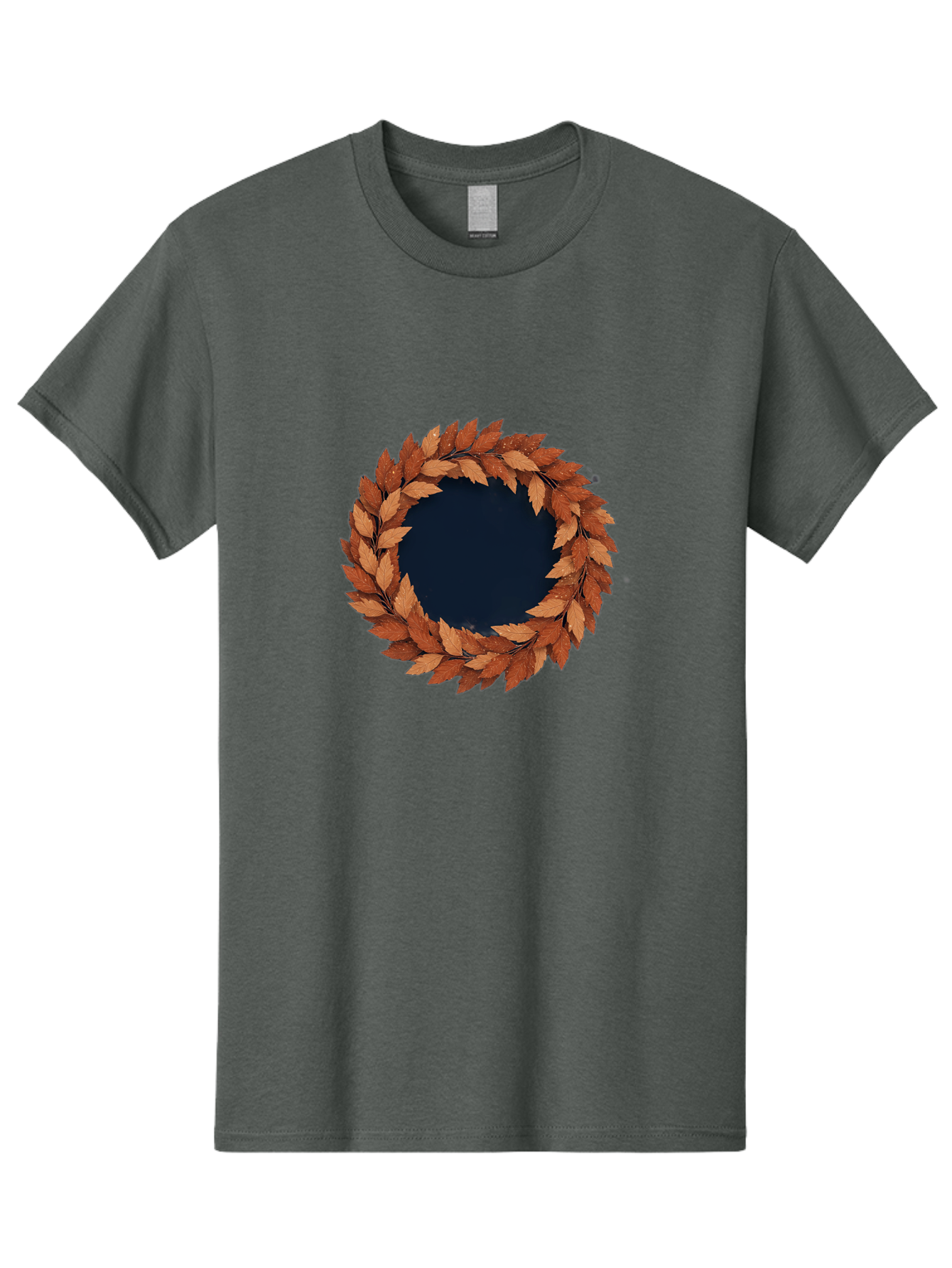 Autumn-Leaves-Wreath Men'S Graphic Tee, 100% Cotton, Comfortable Casual Summer Wear, Machine Washable, Vintage Camera, Old Camera, Antique Camera, Black Camera, Classic Photography, Photography Equipment, Nostalgic Device, Film Camera, Bah505