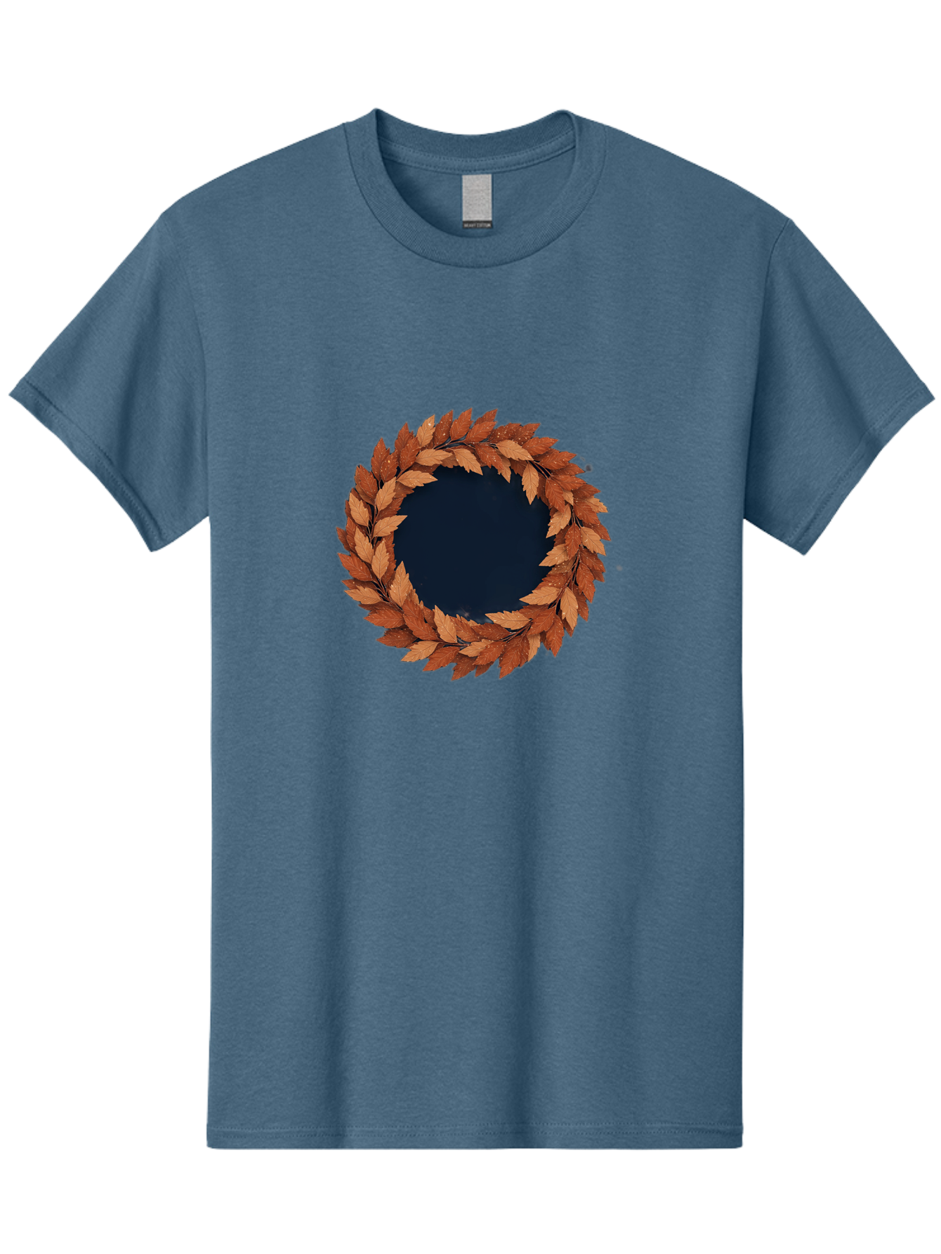 Autumn-Leaves-Wreath Men'S Graphic Tee, 100% Cotton, Comfortable Casual Summer Wear, Machine Washable, Vintage Camera, Old Camera, Antique Camera, Black Camera, Classic Photography, Photography Equipment, Nostalgic Device, Film Camera, Bah505