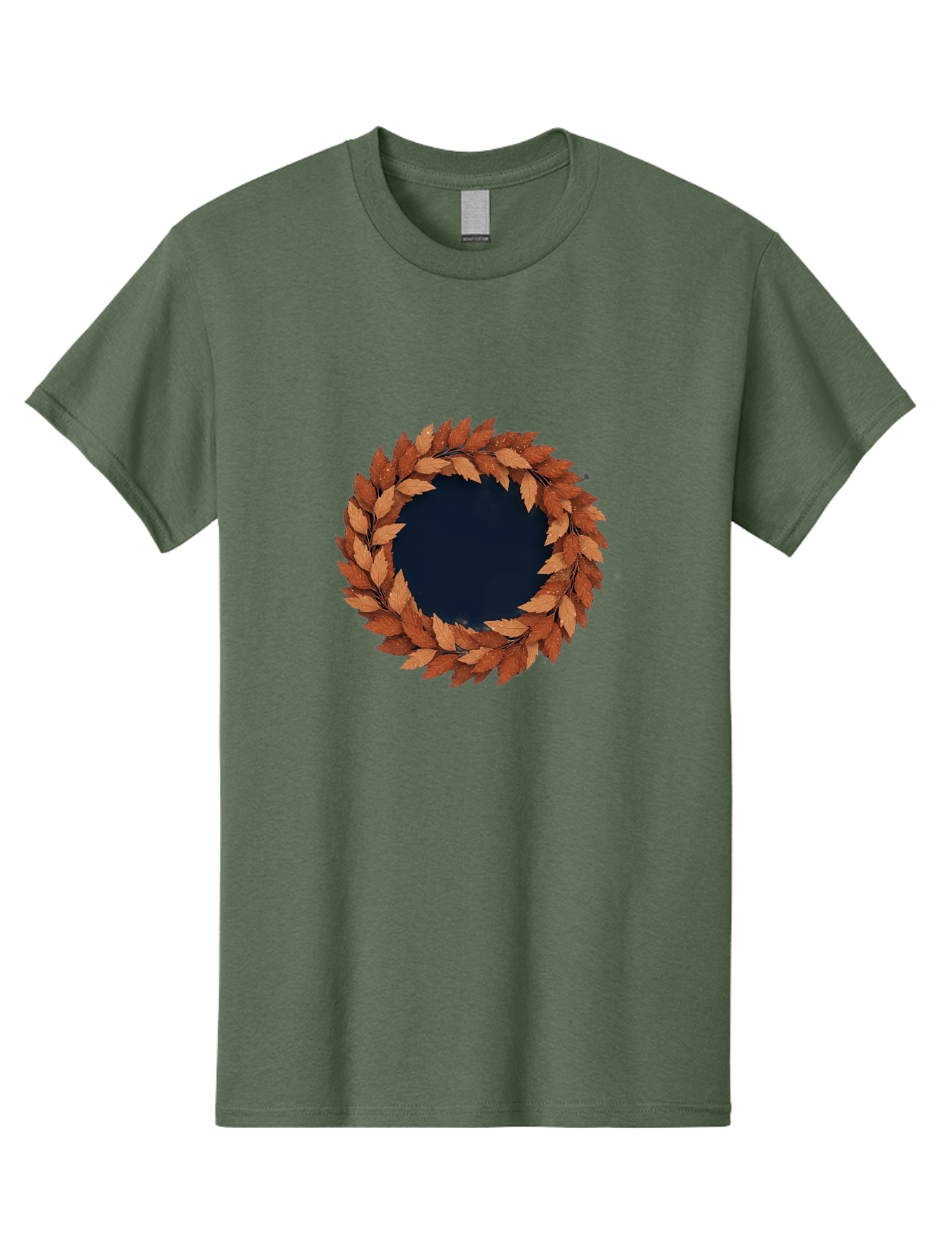 Autumn-Leaves-Wreath Men'S Graphic Tee, 100% Cotton, Comfortable Casual Summer Wear, Machine Washable, Vintage Camera, Old Camera, Antique Camera, Black Camera, Classic Photography, Photography Equipment, Nostalgic Device, Film Camera, Bah505