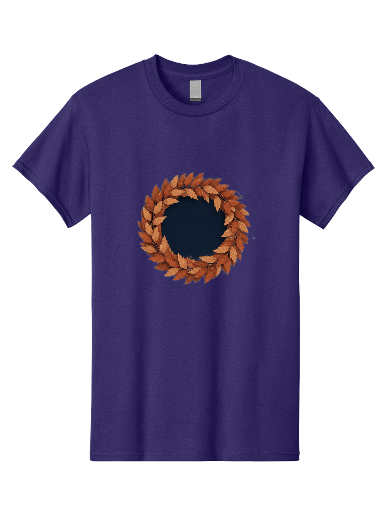 Autumn-Leaves-Wreath Men'S Graphic Tee, 100% Cotton, Comfortable Casual Summer Wear, Machine Washable, Vintage Camera, Old Camera, Antique Camera, Black Camera, Classic Photography, Photography Equipment, Nostalgic Device, Film Camera, Bah505