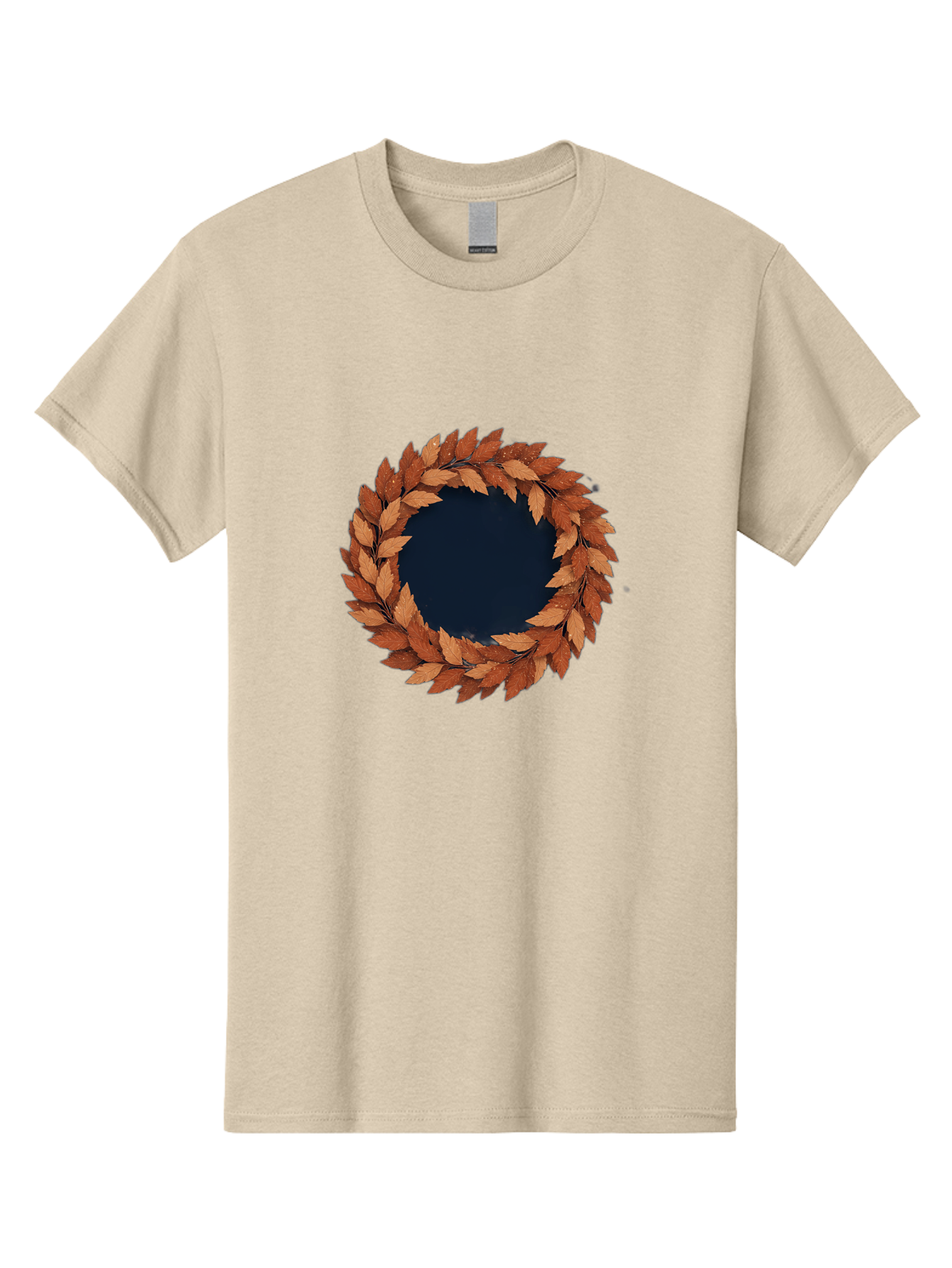 Autumn-Leaves-Wreath Men'S Graphic Tee, 100% Cotton, Comfortable Casual Summer Wear, Machine Washable, Vintage Camera, Old Camera, Antique Camera, Black Camera, Classic Photography, Photography Equipment, Nostalgic Device, Film Camera, Bah505